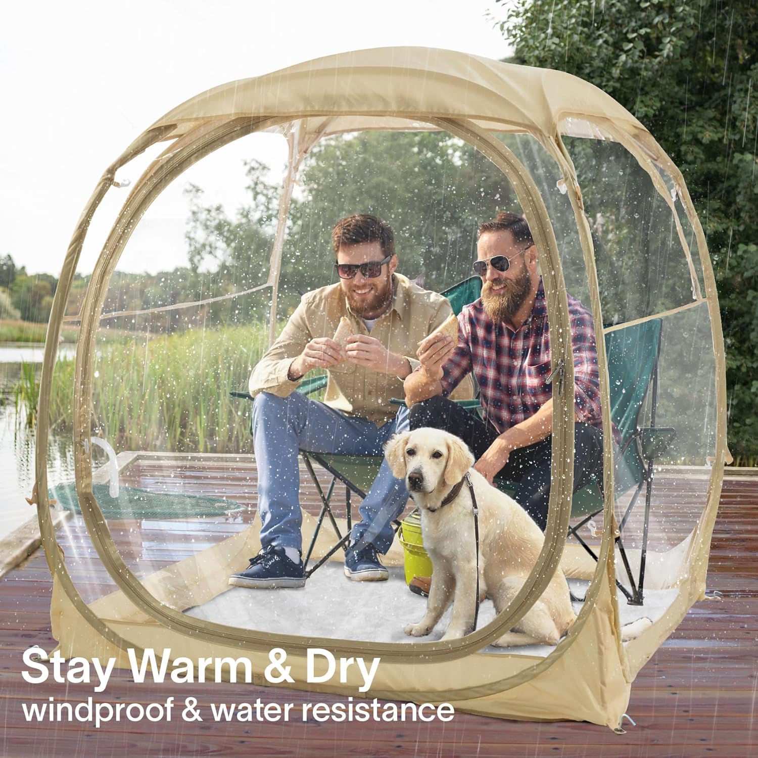 Thumbnail 5 de EighteenTek Pop Up Weather Pod Sport Pod (70" x 70" x 63") with Attached Floor, UPF 50+ UV Protection