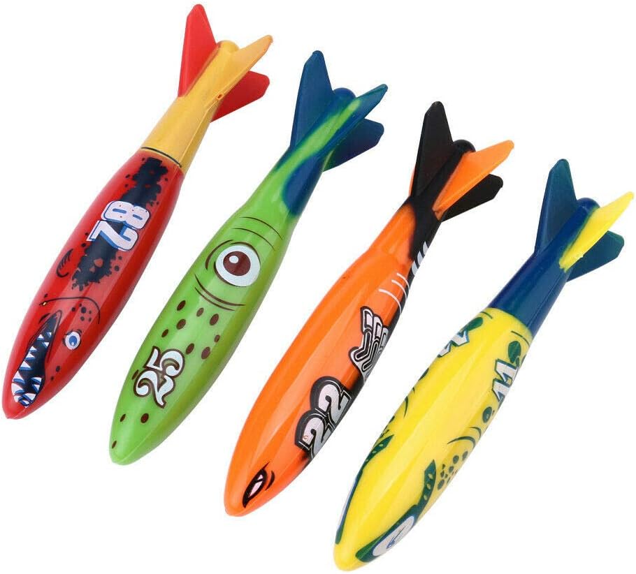 Detalle 2 de Xndryan Diving Pool Toys set for kids: sinkies, torpedo bandits, diving rings and sticks (backpack included)