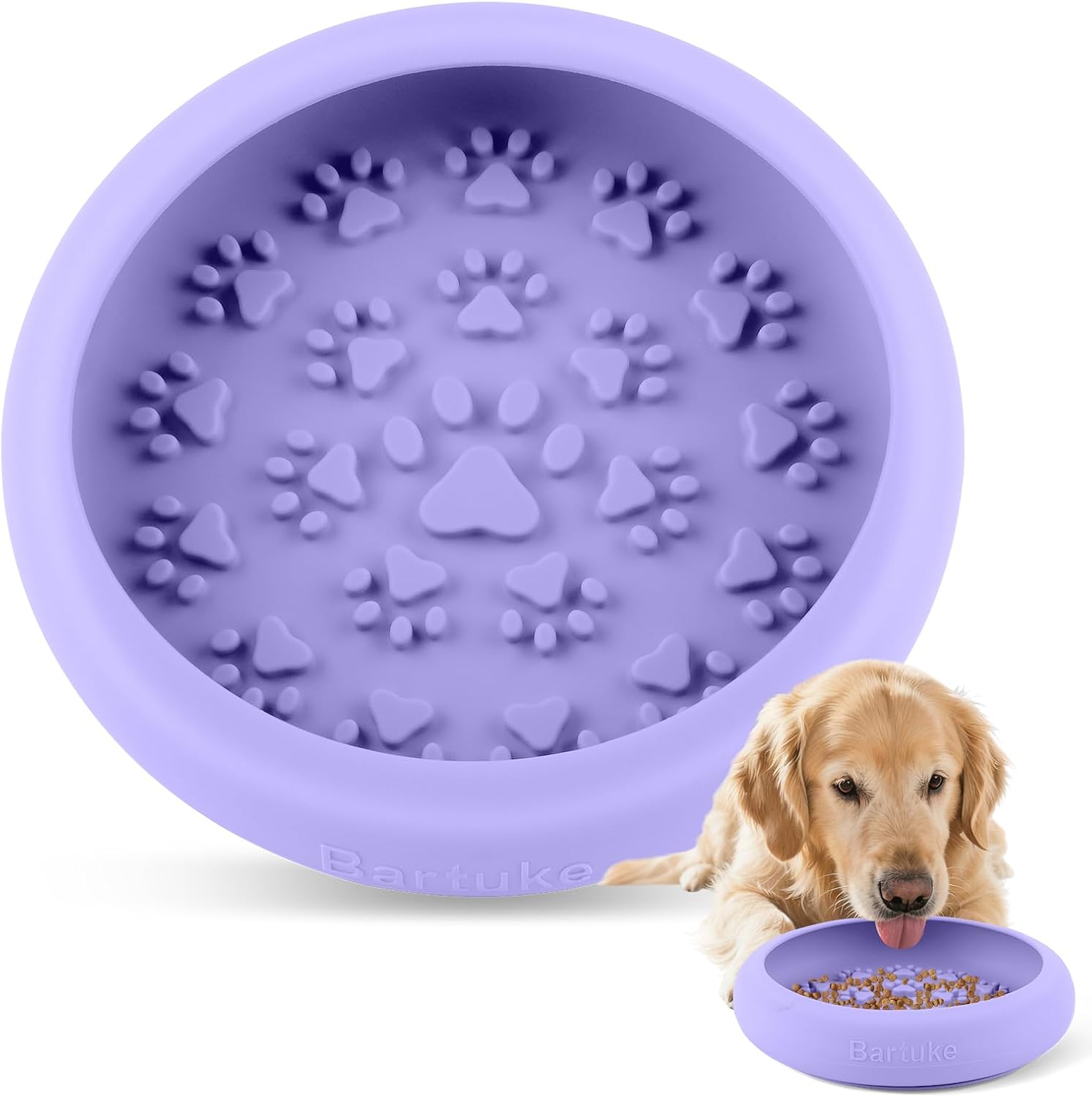 Detalle de Bartuke Dog Lick Bowl: Slow Feeder Licking Mat for All-Sized Dogs