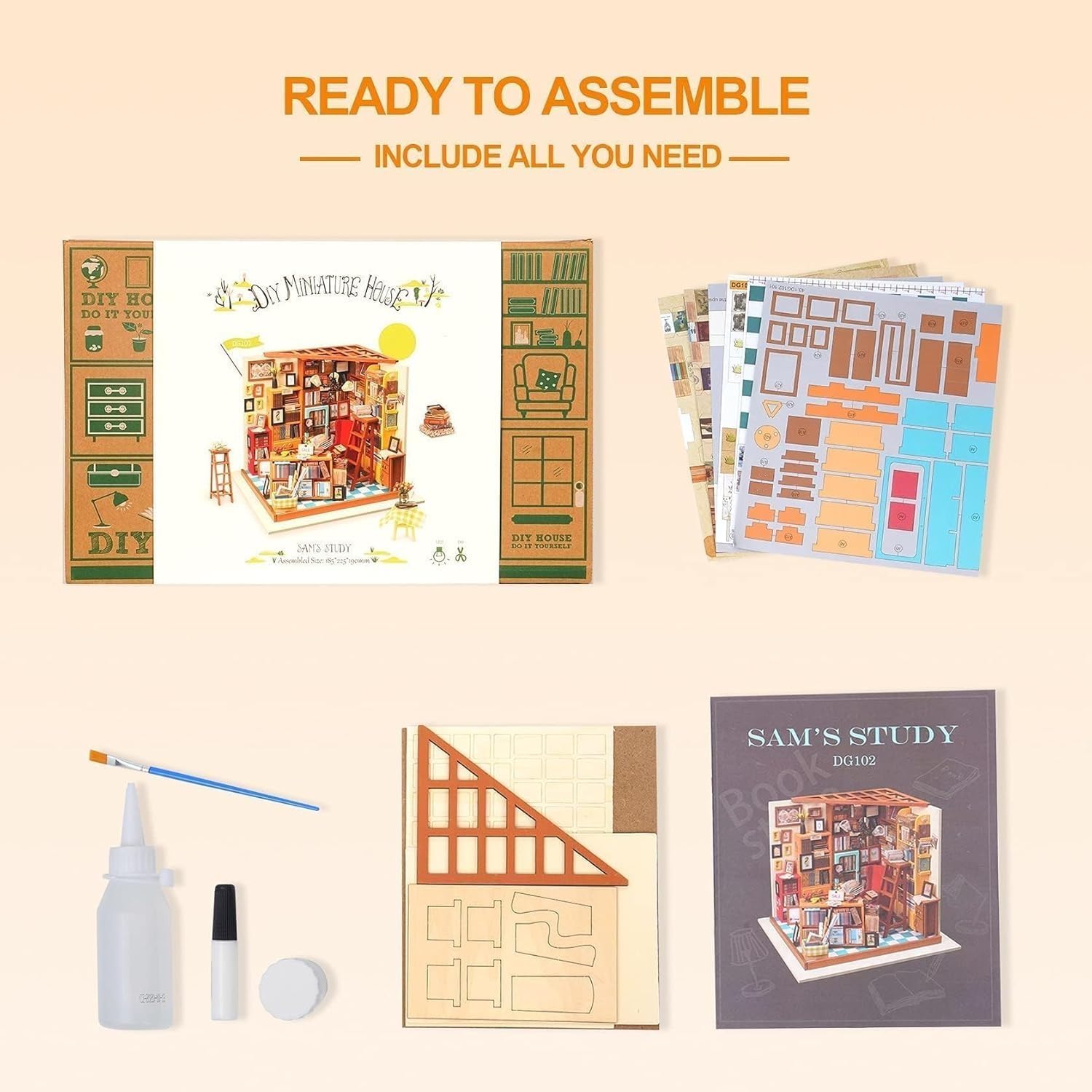 Thumbnail 5 de ROWOOD Kit fai da te per casa delle bambole in miniatura in legno