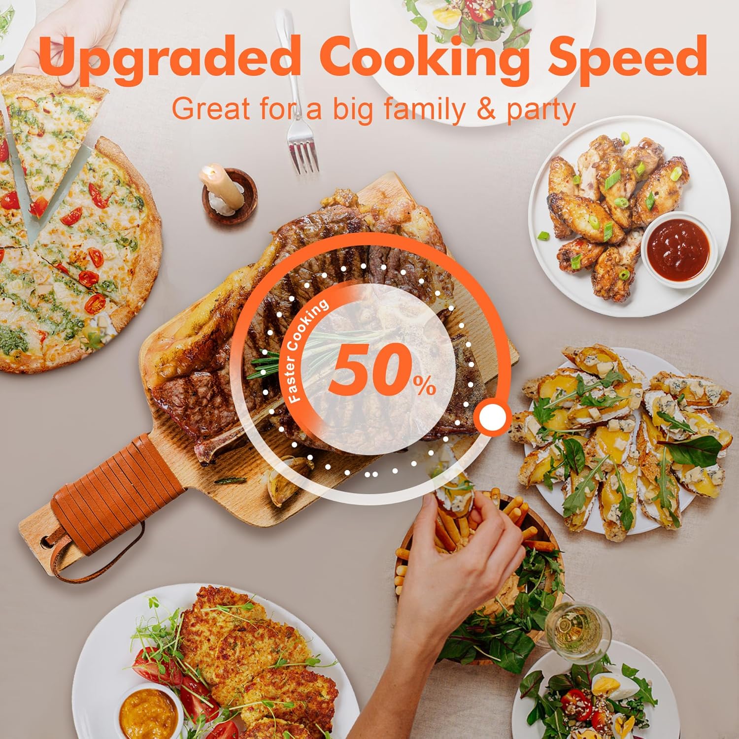 Thumbnail 4 de Kitchen in the box 32QT Extra Large Air Fryer Toaster Oven Combo (21-in-1) with Rotisserie & Dehydrate