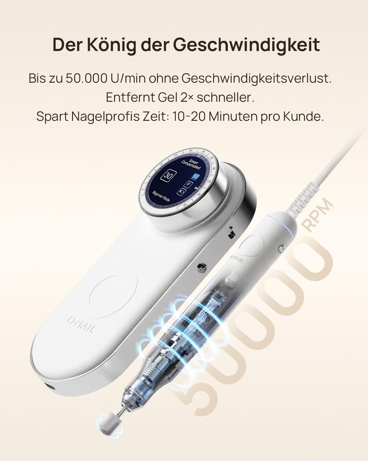 Detalle de Nagelfräsgerät für Gel-Nägel – O NAIL Pro Max Praxisbewertung