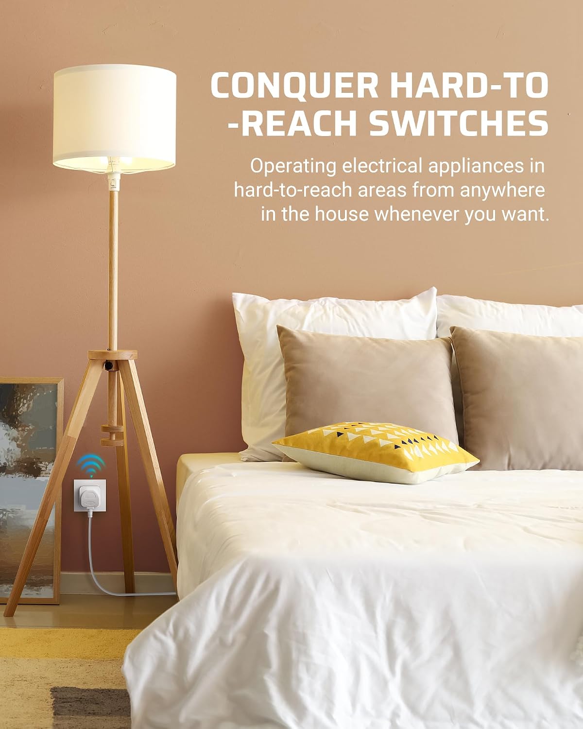 Detalle de DEWENWILS Remote Control Sockets (30m/100ft range) – 1 Remote + 1 Programmable 13A Wireless Switch Plug