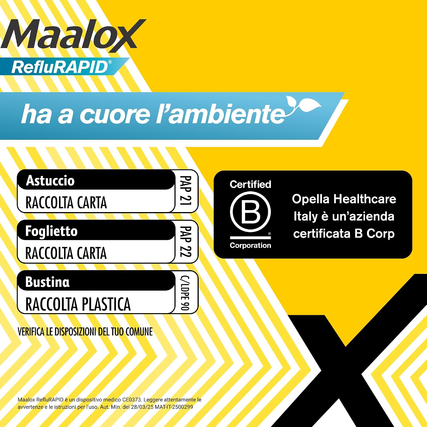 Thumbnail 6 de Maalox Reflurapid Blocca il Reflusso Gastroesofageo – 40 Bustine Menta, senza glutine e lattosio