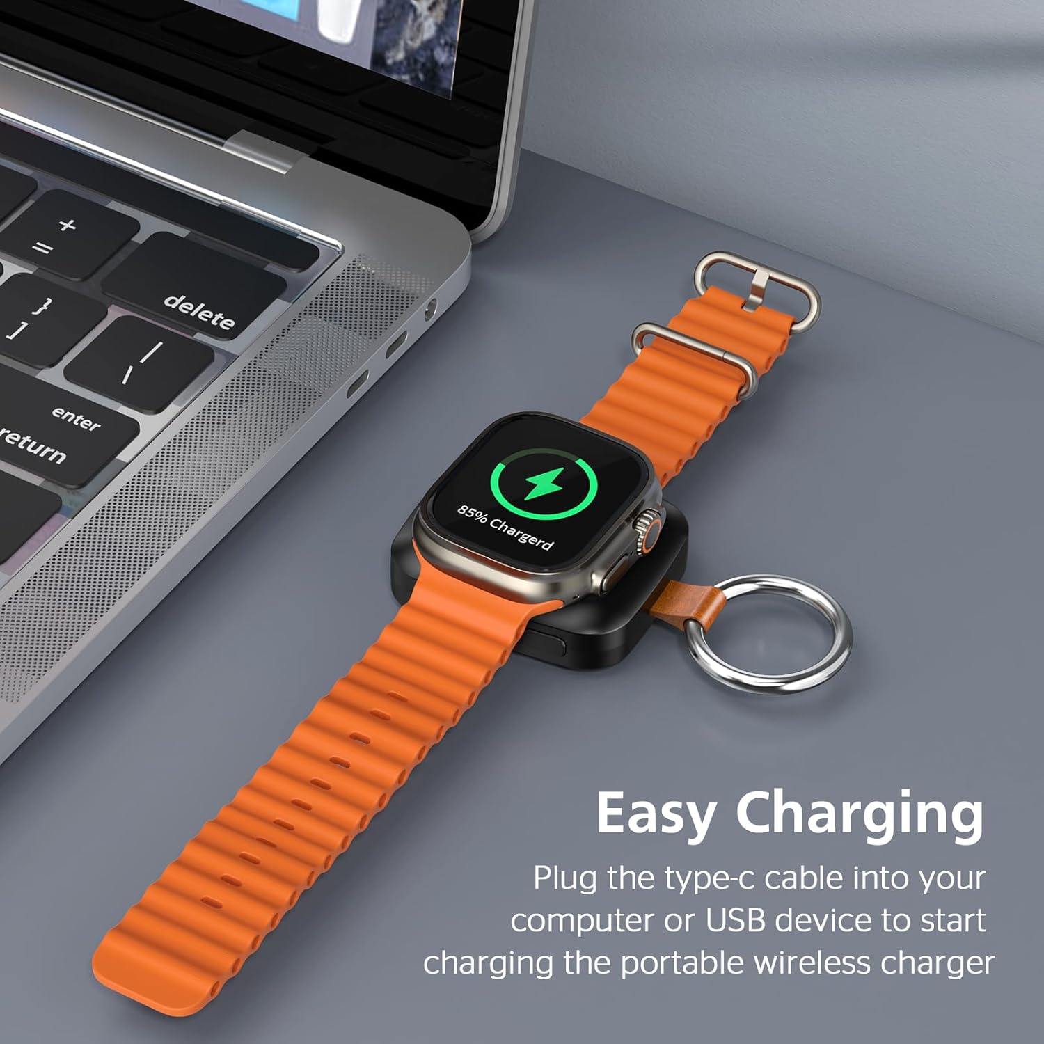 Thumbnail 6 de ACEQINGSE Portable Wireless Charger for Apple Watch (1200mAh) – Magnetic power bank for Apple Watch Series 10–1, SE, Ultra/Ultra 2 (Black)