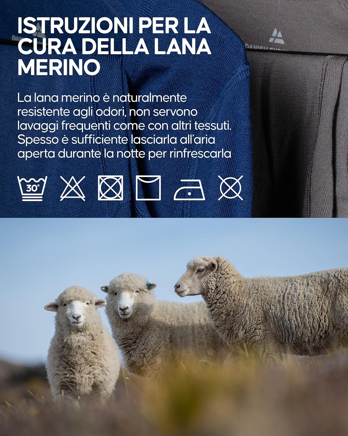 Thumbnail 4 de DANISH ENDURANCE Magliette Donna in lana Merino 100% – Set da 2 pezzi, traspiranti e anti-umidità