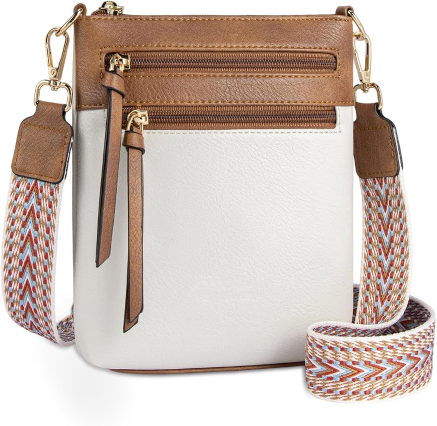 Thumbnail 6 de Mabecol Pochette bandoulière femme en simili cuir vegan avec protection RFID