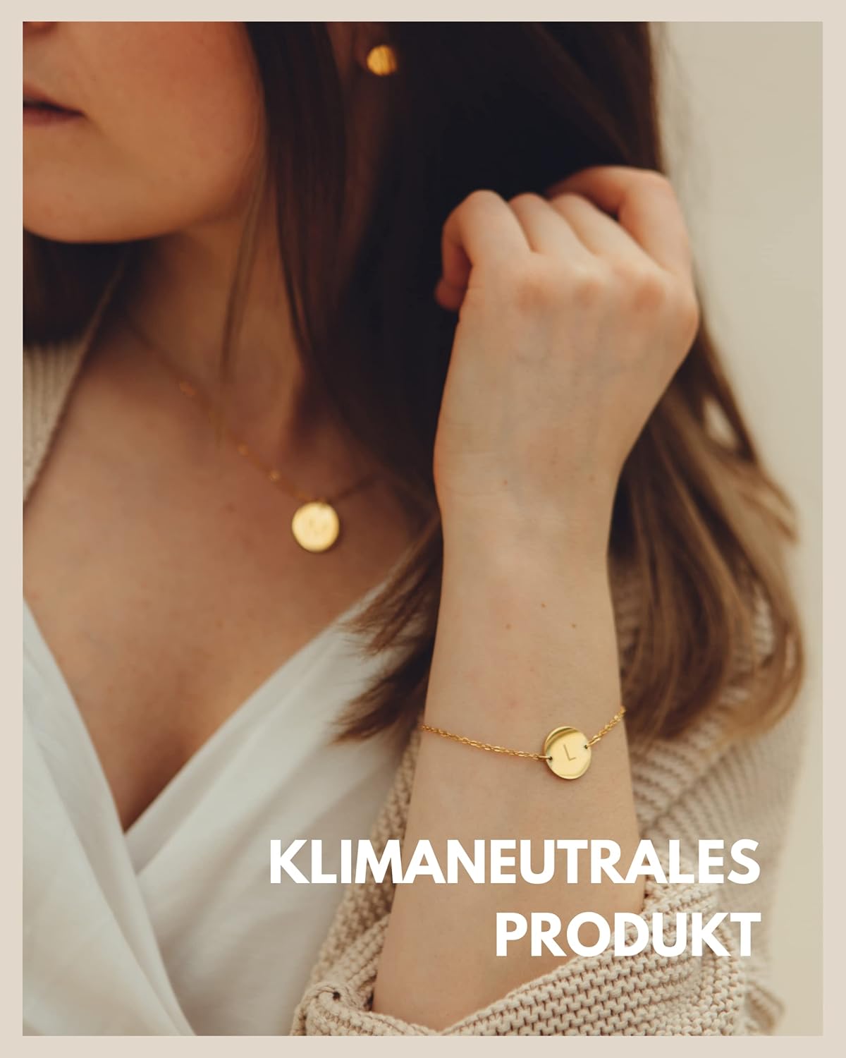 Thumbnail 5 de GD GOOD.designs Kette mit Buchstaben Gold 18 Karat – Initialkette mit A–Z Anhänger, wasserfest