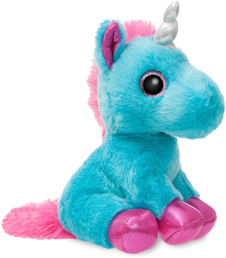 Thumbnail 2 de Aurora Sparkle Tales Moonbeam Unicorn soft toy (60860) in turquoise