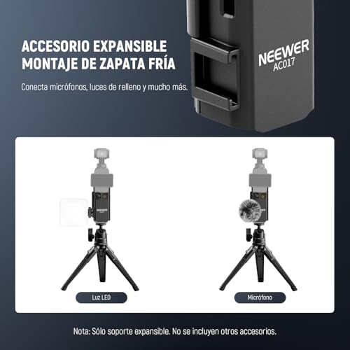 Detalle 2 de NEEWER AC017 Adaptador para Osmo Pocket 3, clamp y zapata
