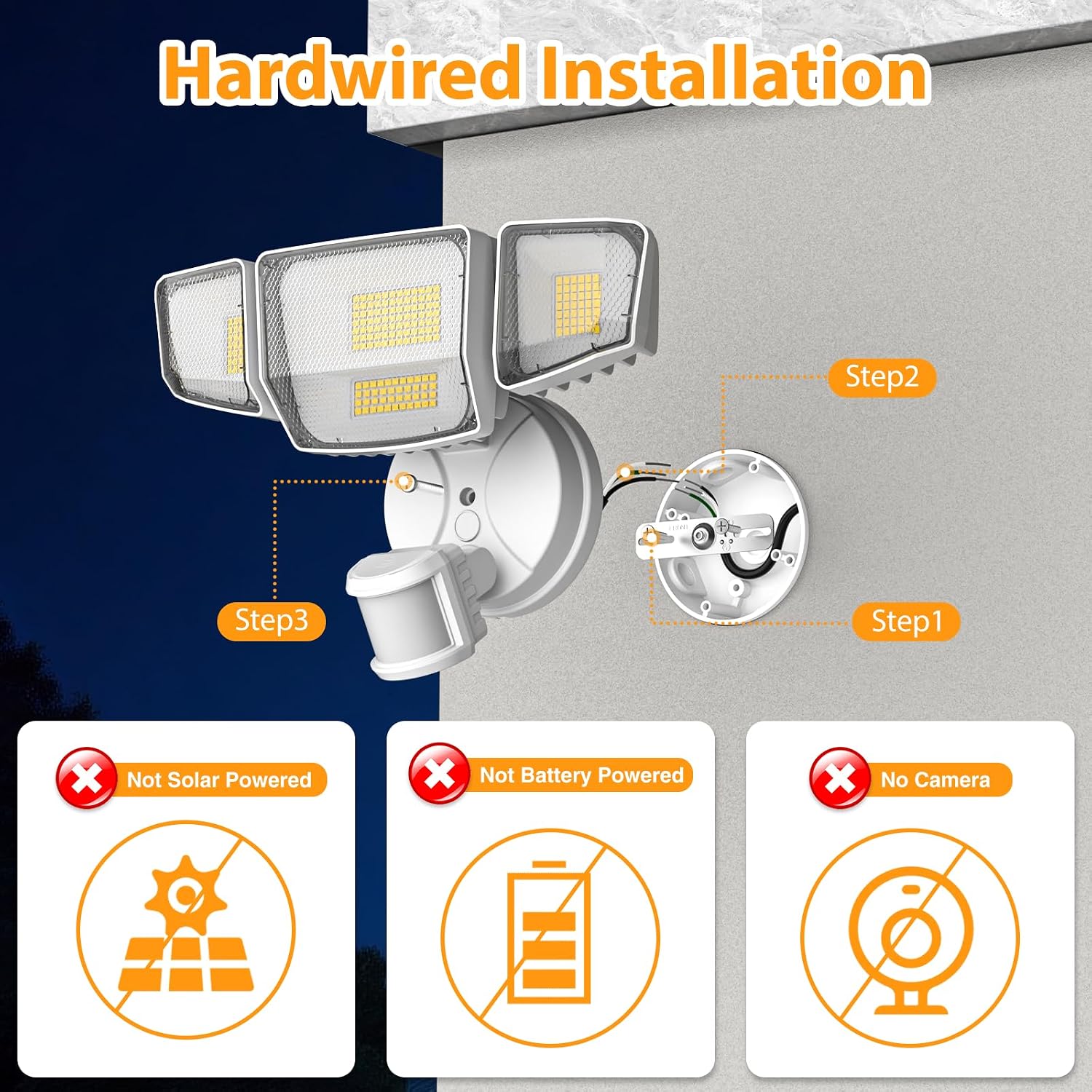Detalle 2 de Abovizo AB22/G90S-4 90W LED Security Light, 4 Heads, 10,000 Lumens