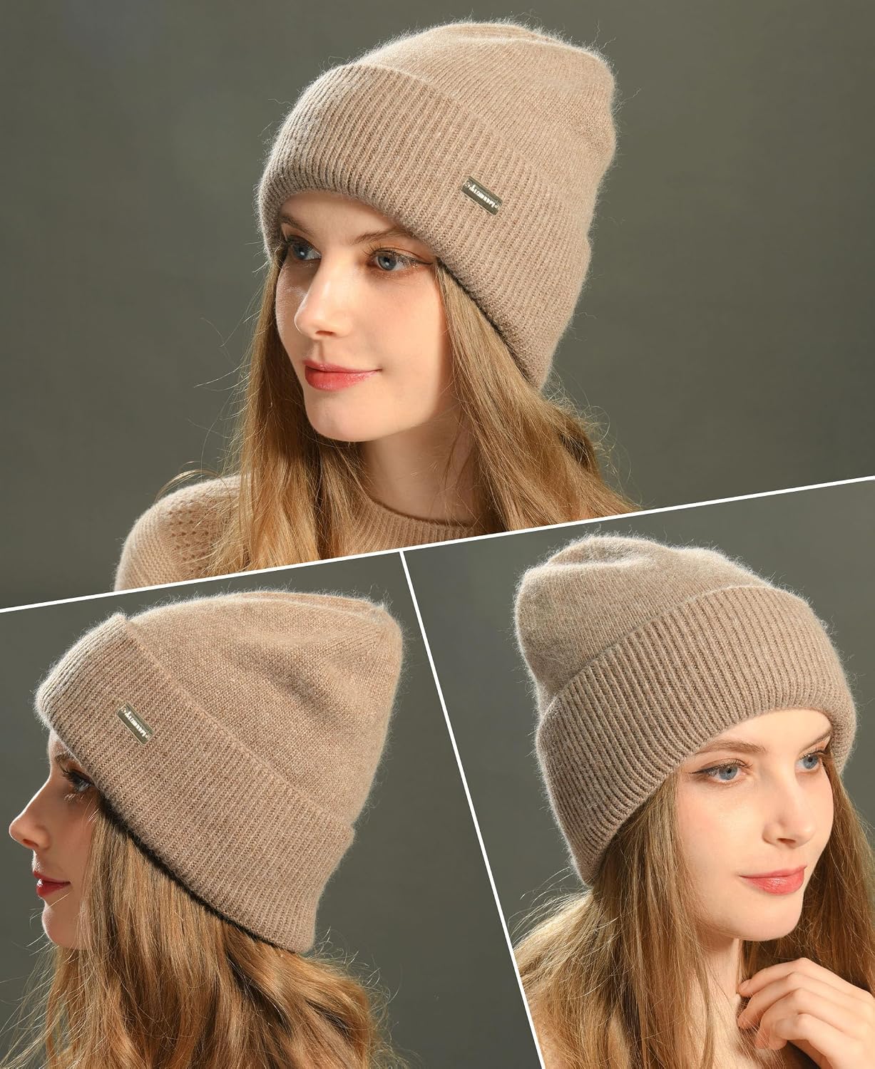 Thumbnail 5 de jaxmonoy Knit Beanie Soft Double-Layer Winter Hat