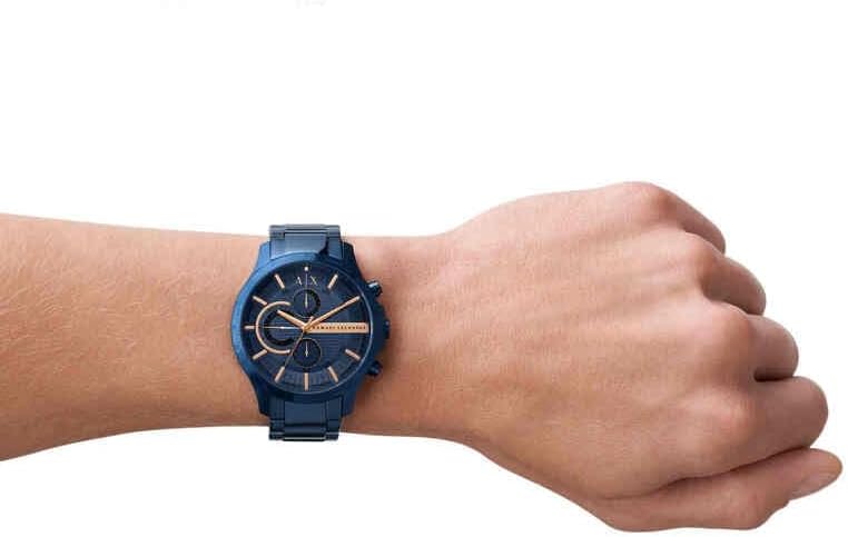 Thumbnail 1 de Armani Exchange Orologio da uomo con cronografo al quarzo, cassa in acciaio 46 mm e cinturino blu