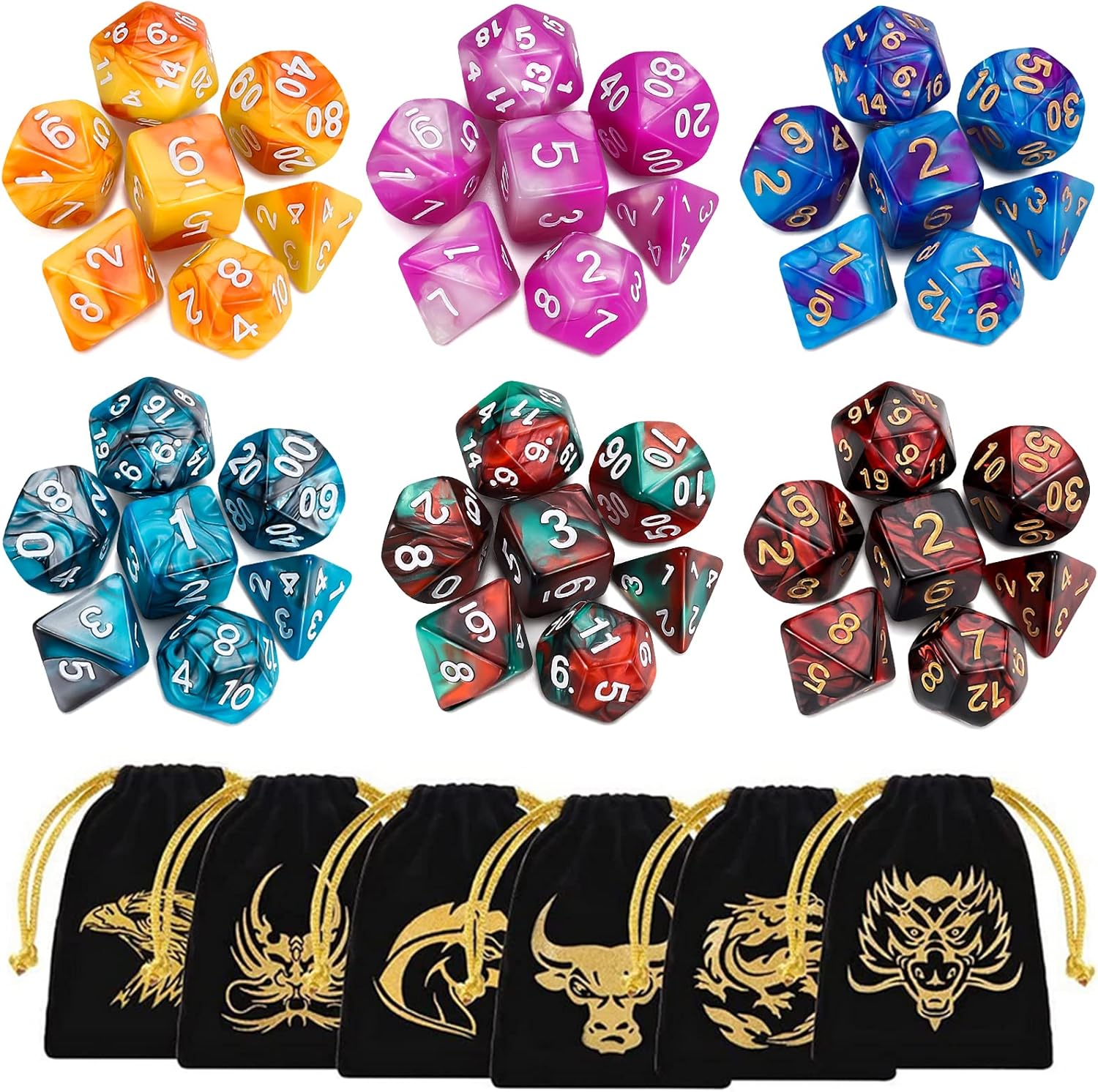 Thumbnail 6 de QMAY DND Dice 70‑piece polyhedral set