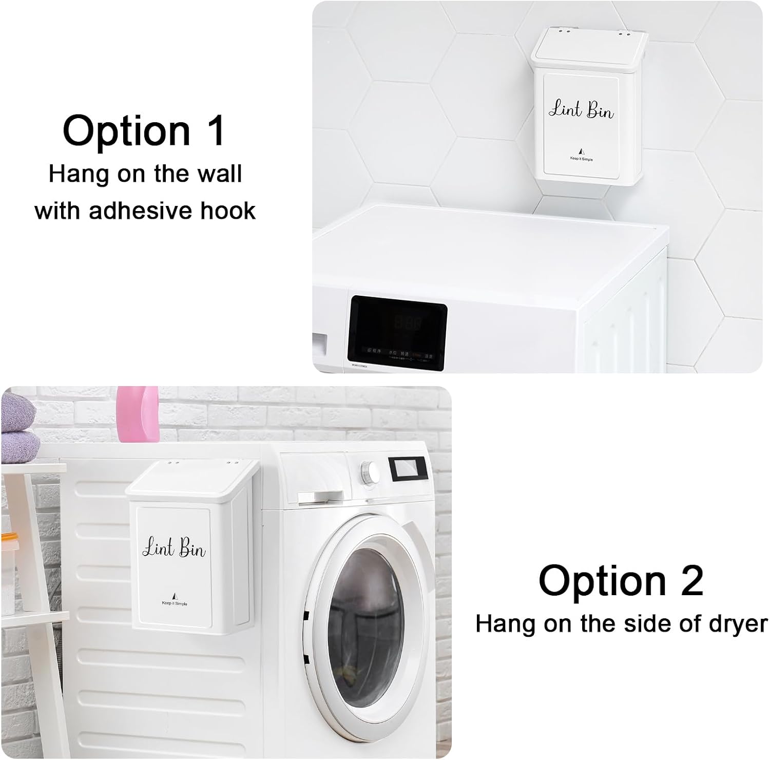 Thumbnail 3 de SUBEKYU Magnetic Lint Bin for Laundry Room
