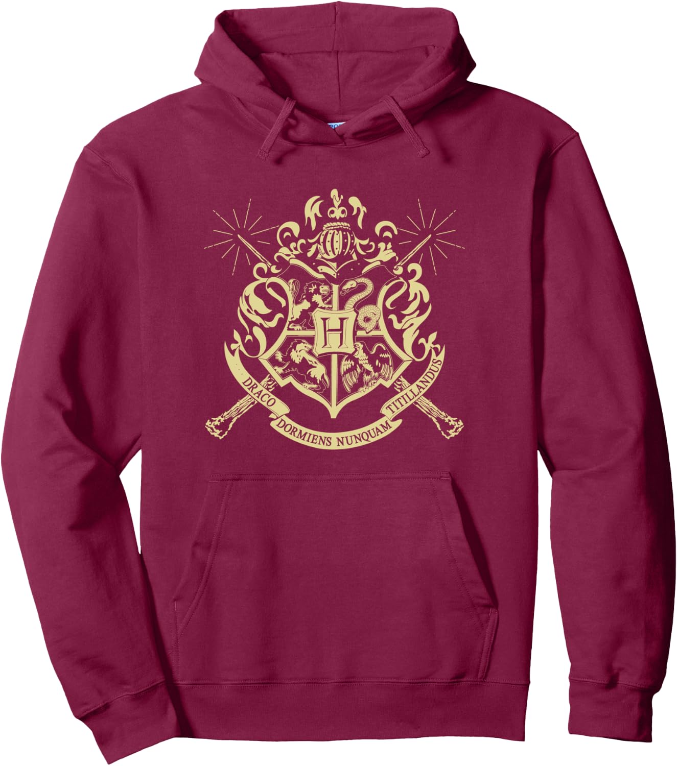 Detalle 2 de Harry Potter Hogwarts Badge Wands Sweat à Capuche