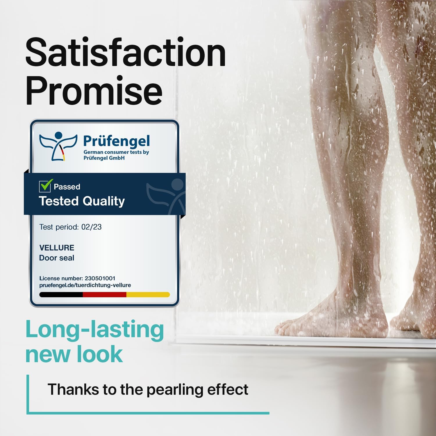 Thumbnail 5 de Vellure 2X Shower Screen Seal Strip for 6 mm glass (up to 90cm) – transparent double-lip PVC