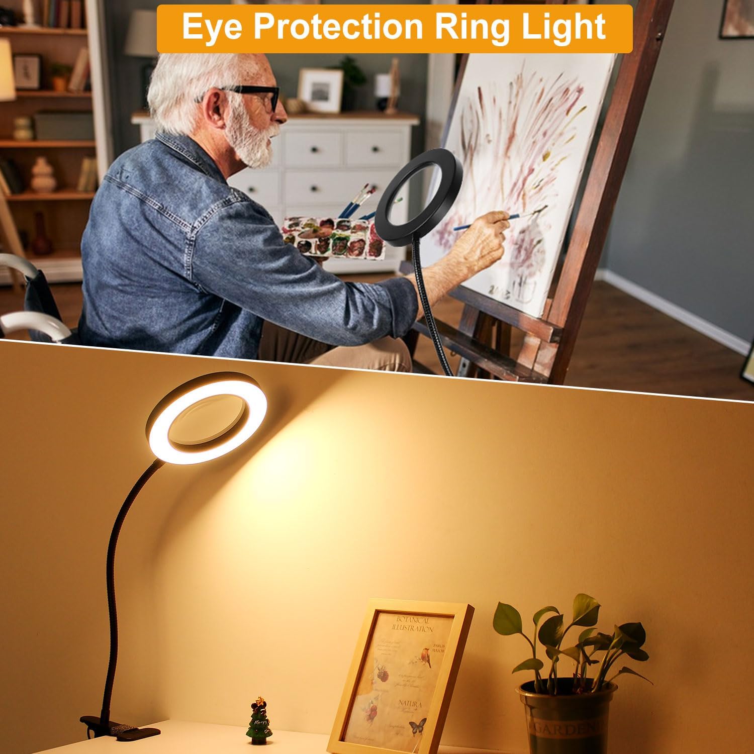 Thumbnail 6 de iVict iVi005 10X Magnifying Lamp with Clip, 72 LEDs and Flexible Gooseneck