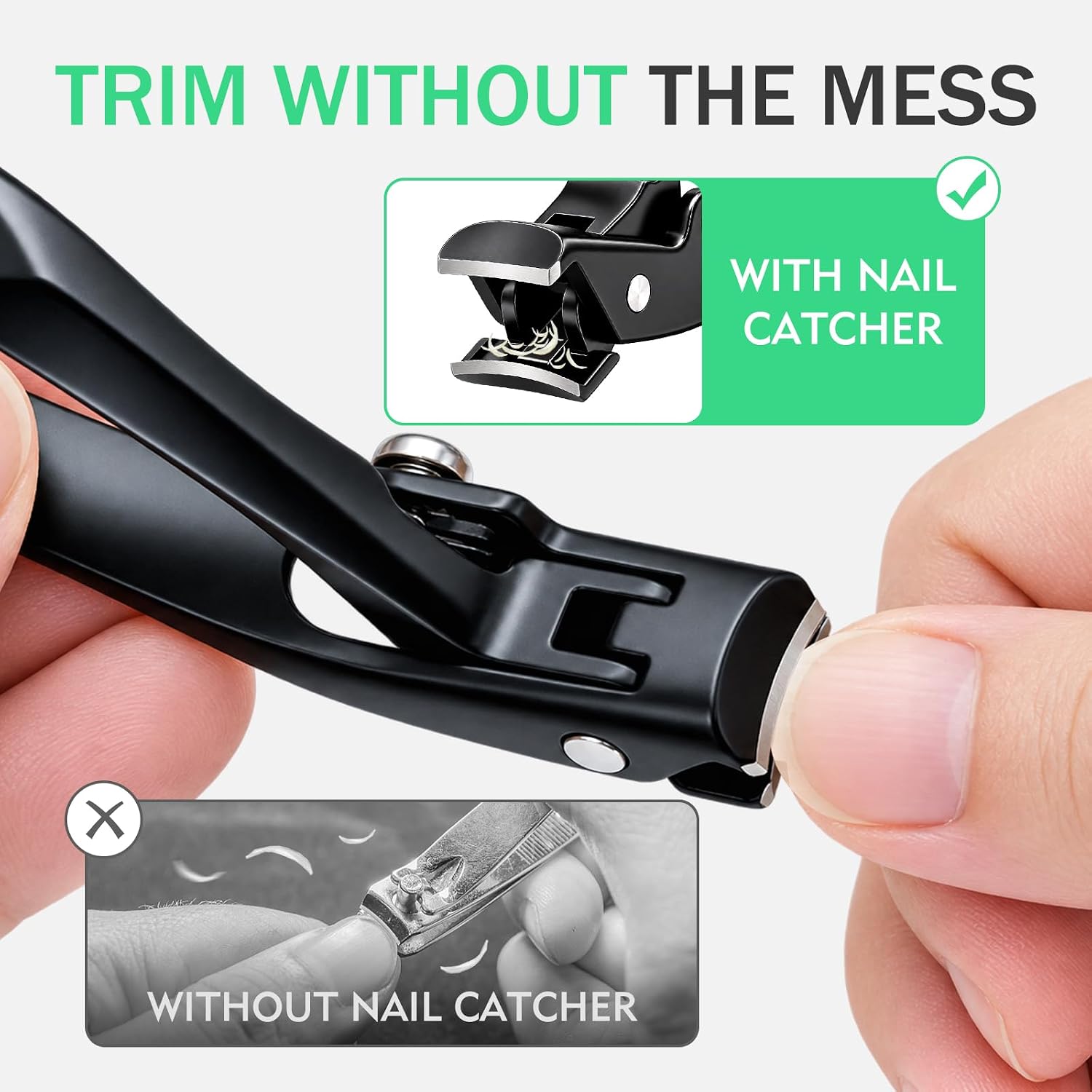 Thumbnail 6 de Long-Handle Toenail Clippers with Angled Head, 10 mm Jaw and Catcher