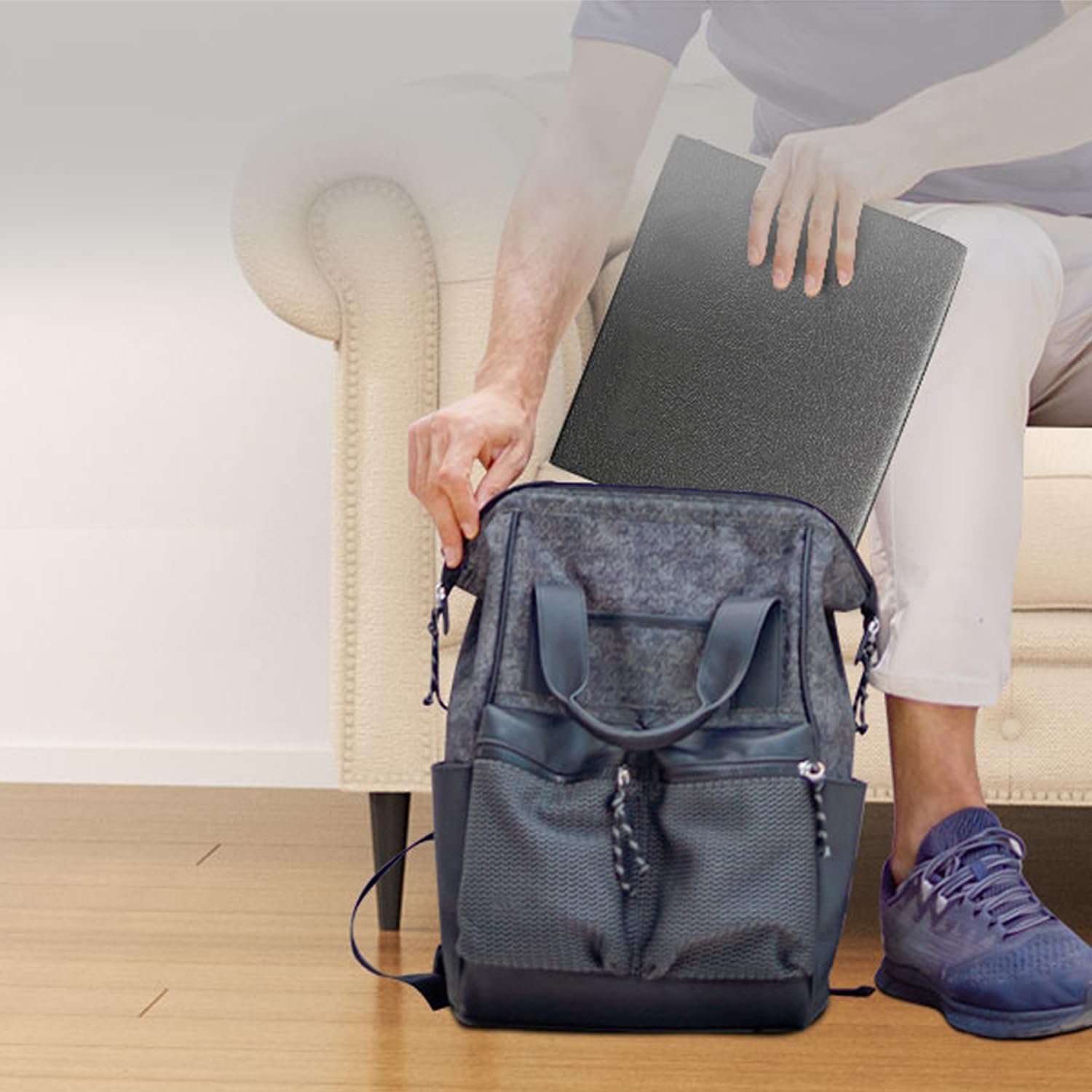 Thumbnail 1 de Laufbandmatte 172 x 61 cm, 6 mm Dicke – faltbar, hochdichte PVC Unterlage für Geräteschutz und Schalldämmung