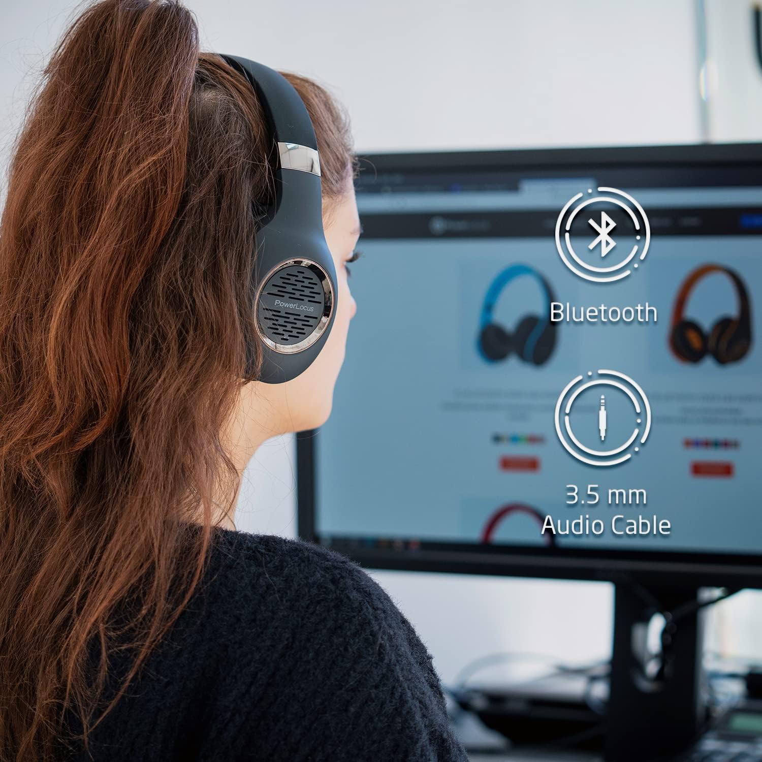 Thumbnail 3 de PowerLocus Wireless Headphones Hi‑Fi Stereo