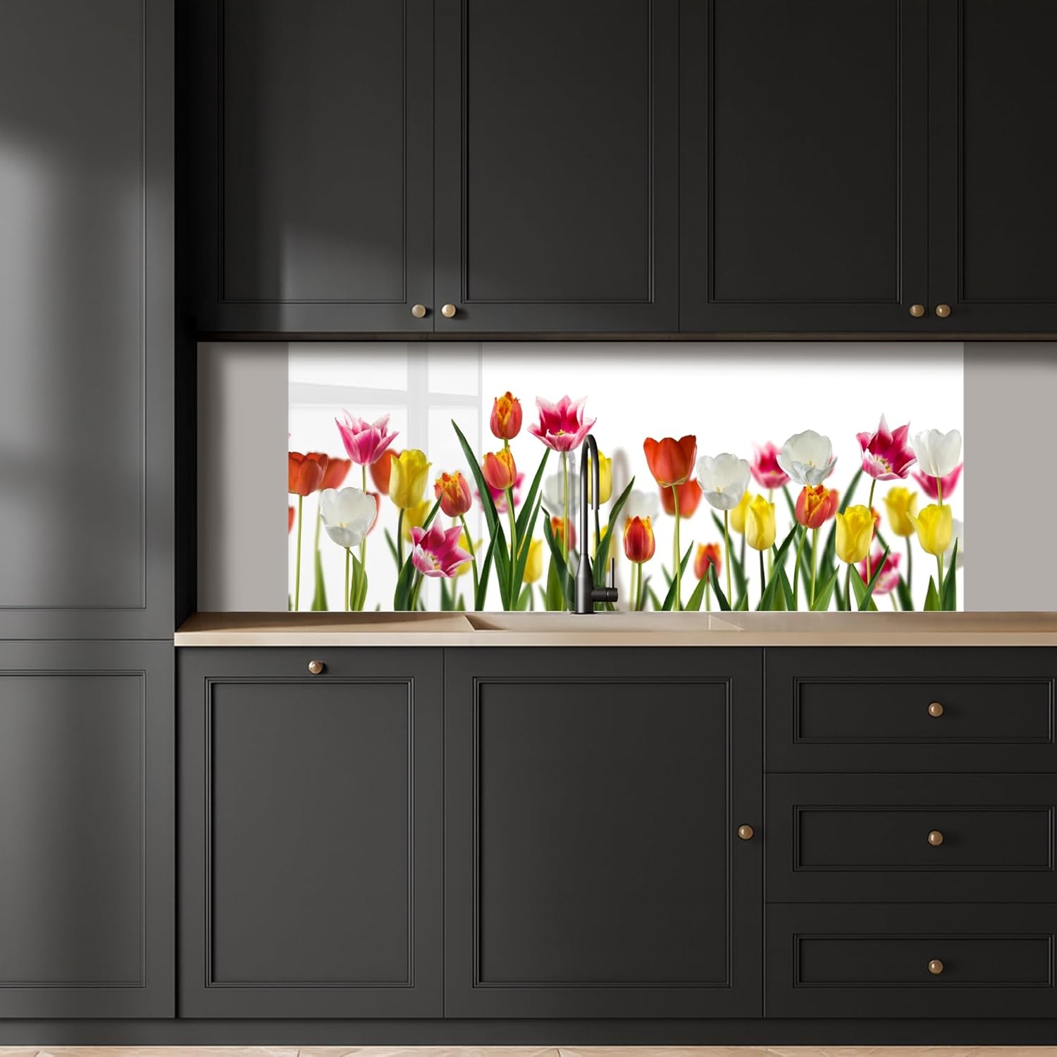 Detalle de KitchenYeah Rückwand Küche 80x200 cm – selbstklebender Rückwandschutz mit Spritzschutz-Funktion