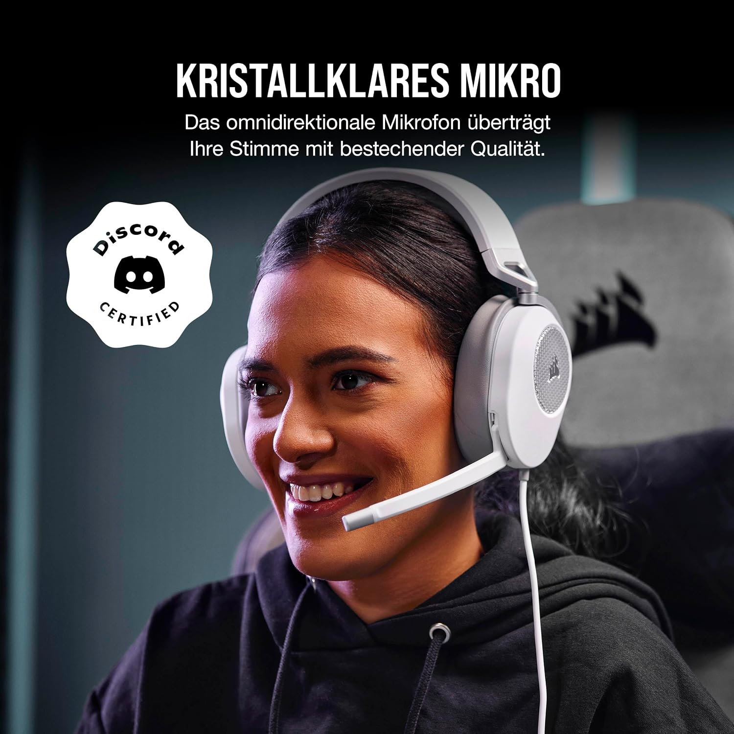 Detalle 2 de Corsair HS65 Surround Gaming-Headset – Komfort, Dolby 7.1-Surroundsound und SoundID für Multi-Plattform