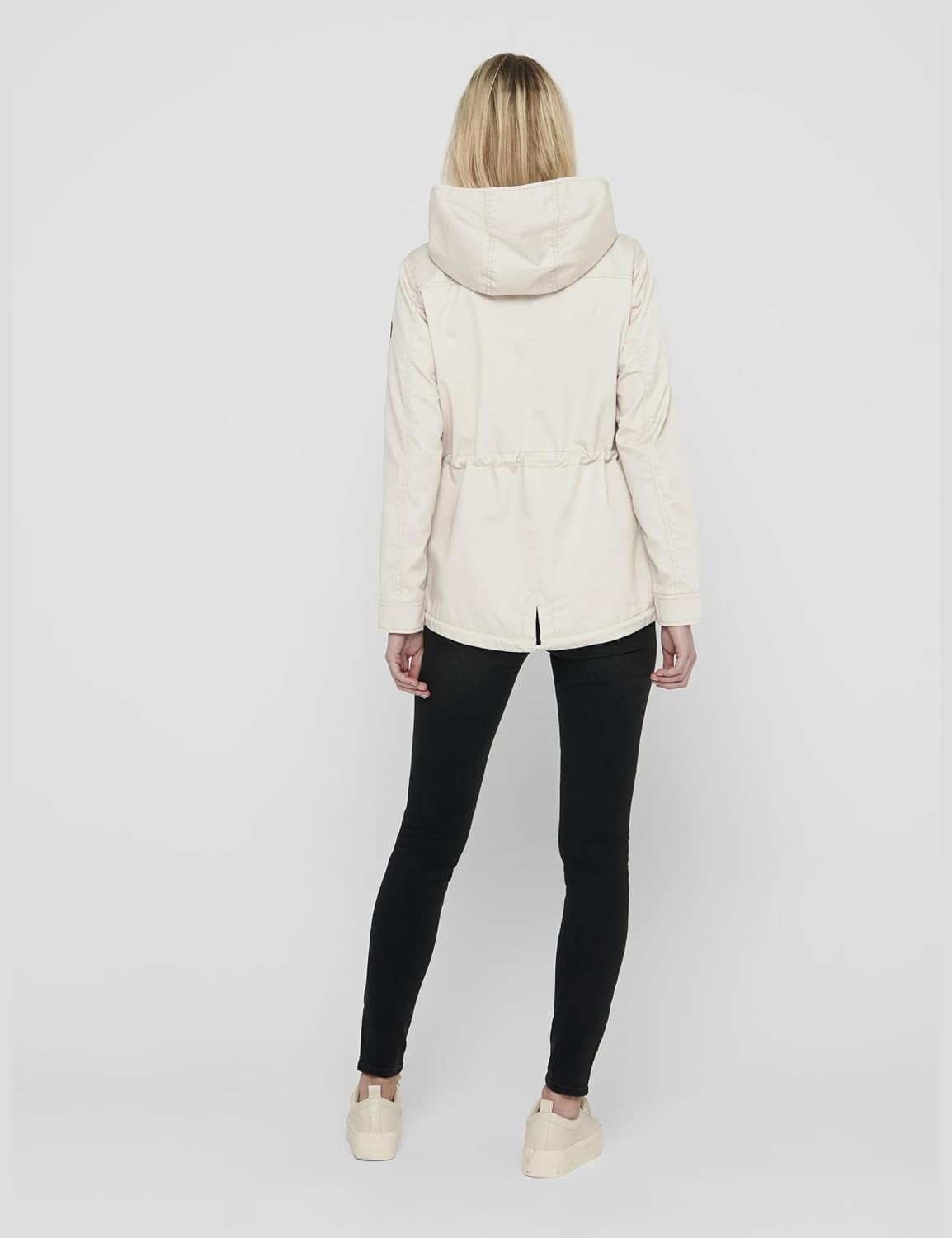 Detalle de ONLY Female Leinen Parka Jacke mit Kapuze – bequem & weich auf der Haut