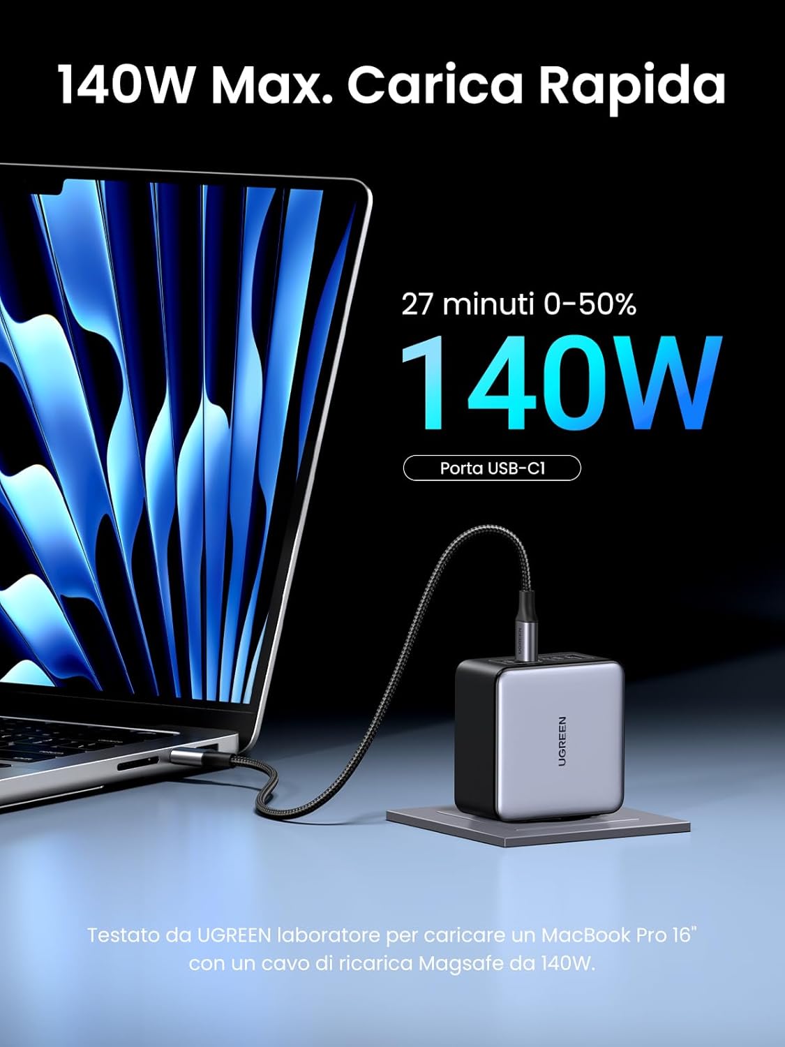 Thumbnail 1 de UGREEN Nexode 160W GaNInfinity caricatore USB-C con 4 porte e PD 3.1 PPS