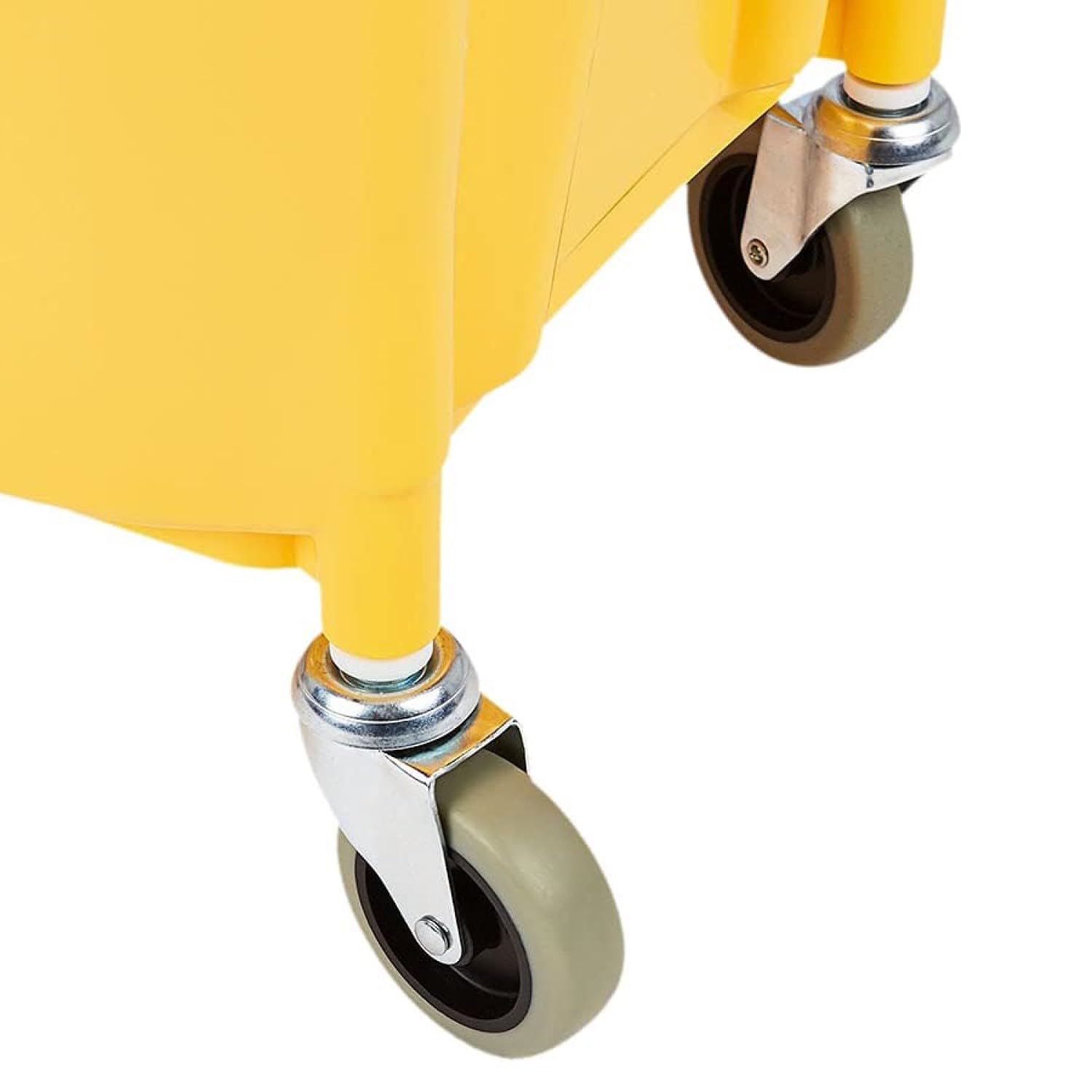 Detalle de Amazon Basics Kentucky-Mopp-Eimer rectangular, 33 l, gelb – mit Down-Press Auswringer und robusten Rädern