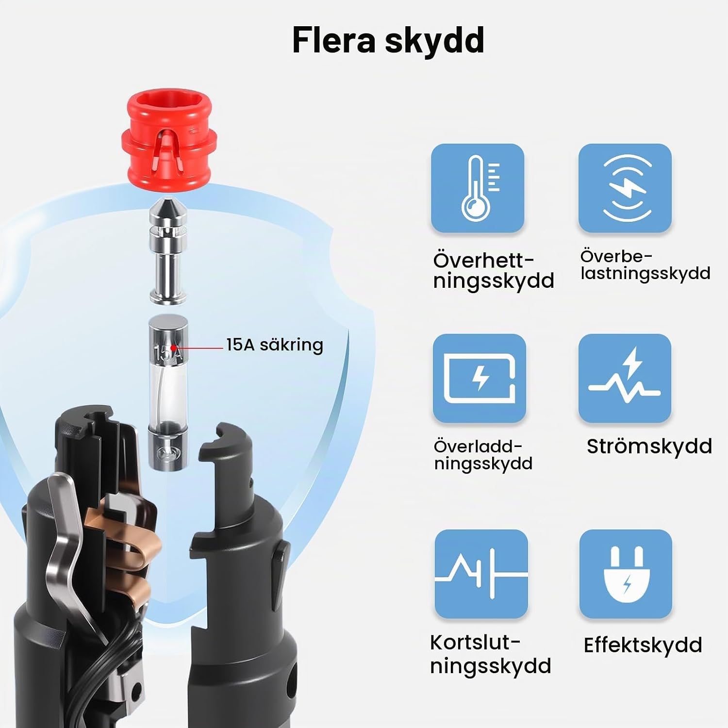 Thumbnail 3 de vsshe 3 m cigarettändarkabel för bilkylskåp, 12/24 V, 10–16 A