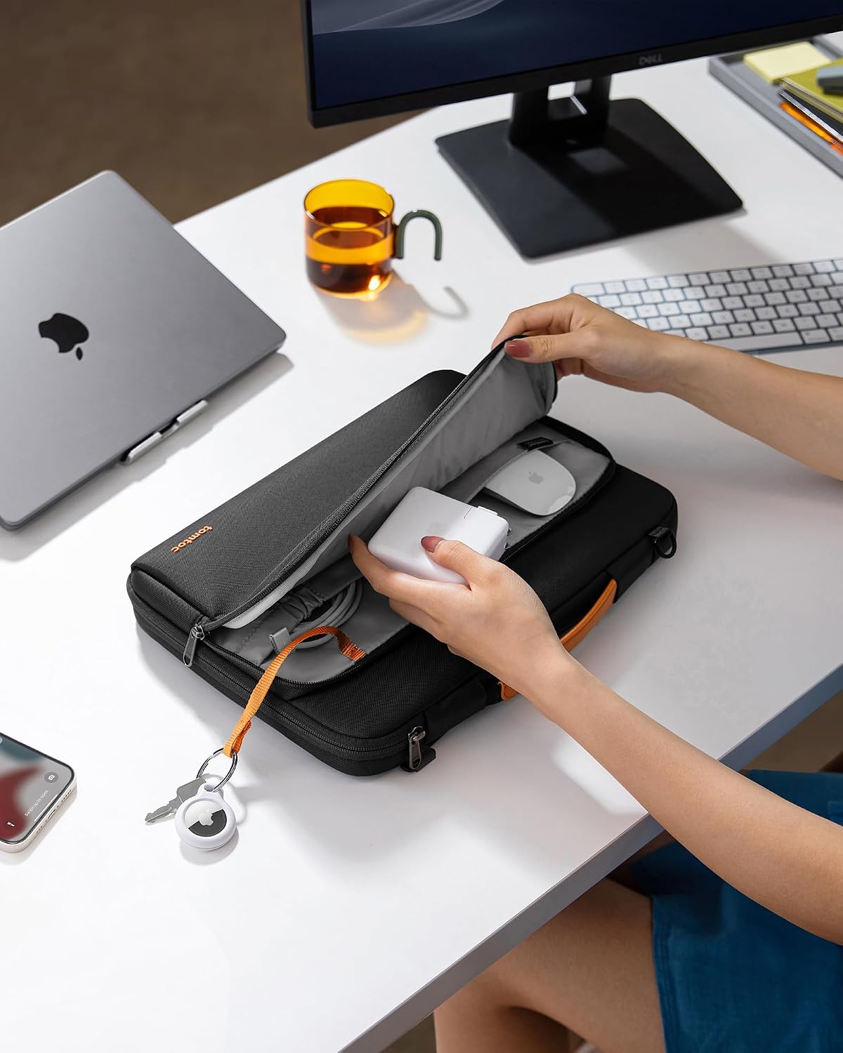 Thumbnail 1 de tomtoc 360° Tasche Hülle für 15-Zoll MacBook Air/Pro & Surface Laptop – wasserabweisend, CornerArmor für Rundumschutz