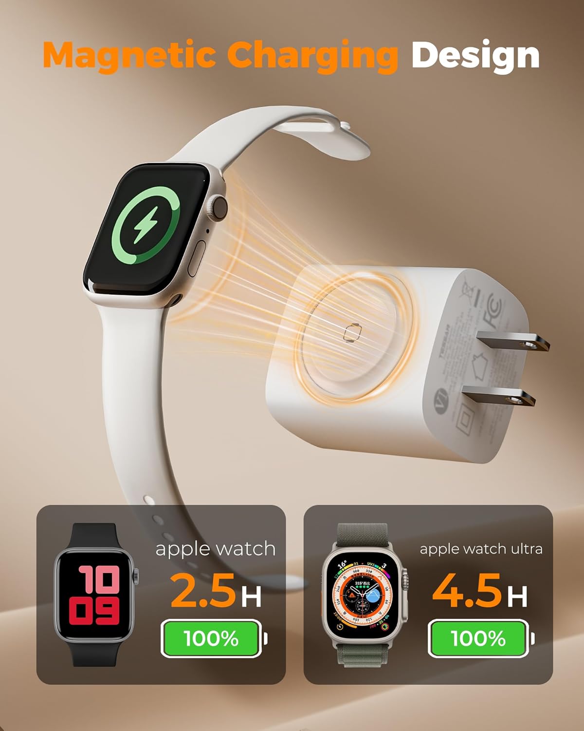 Thumbnail 2 de TESSAN 3-in-1 Charging Block for Apple Watch + USB-C/USB-A PD 20W