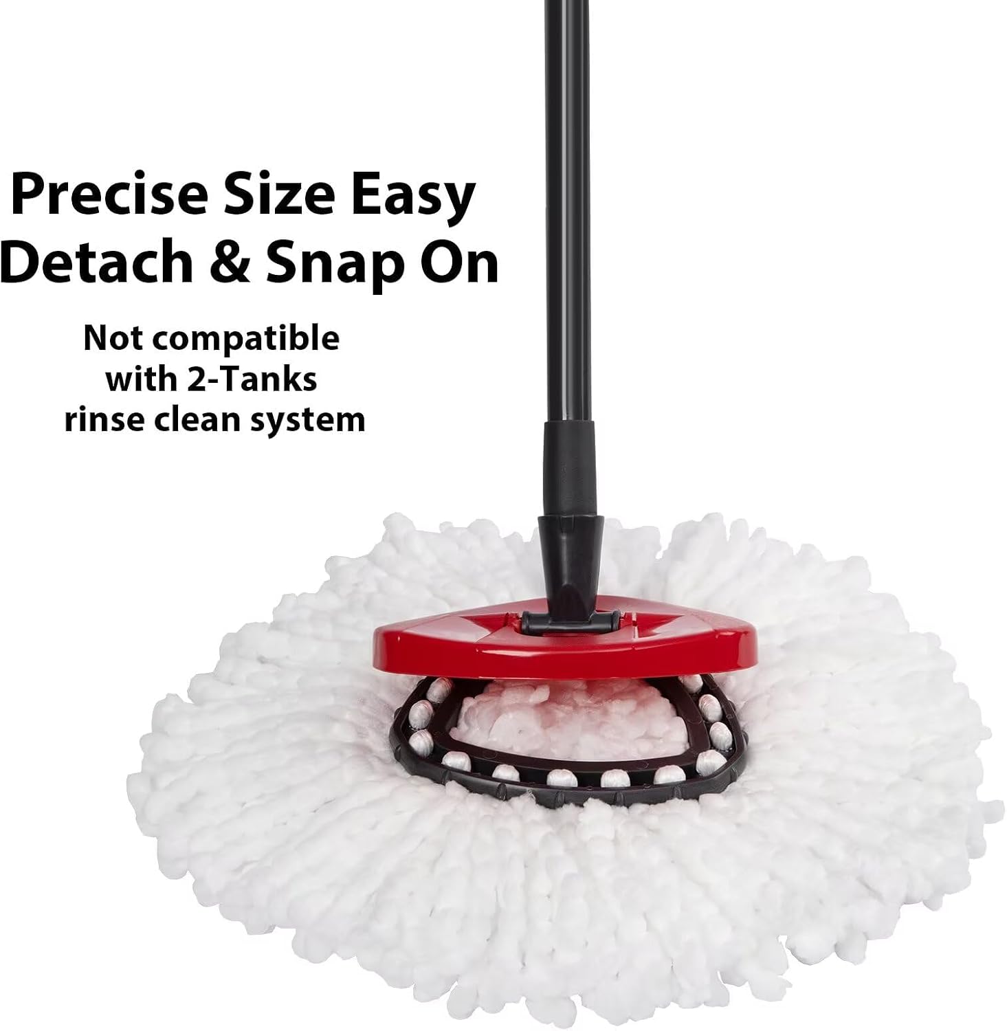 Thumbnail 4 de YUAKOU 4-Pack Mop Replacement Heads, White Microfiber for EasyWring Spin Mops