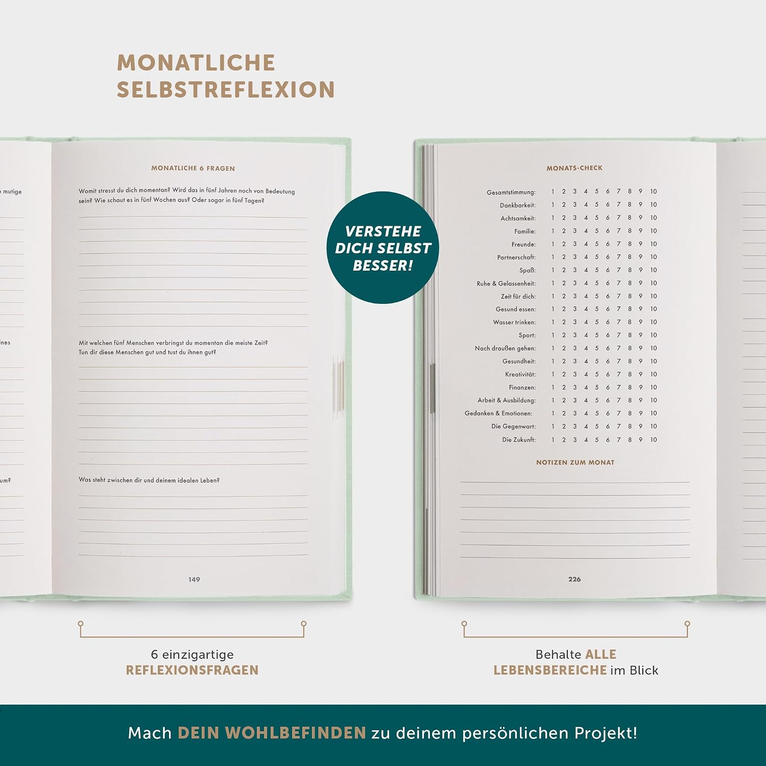Thumbnail 4 de 6-Minuten Tagebuch 2026 – Achtsamkeitsjournal 📔