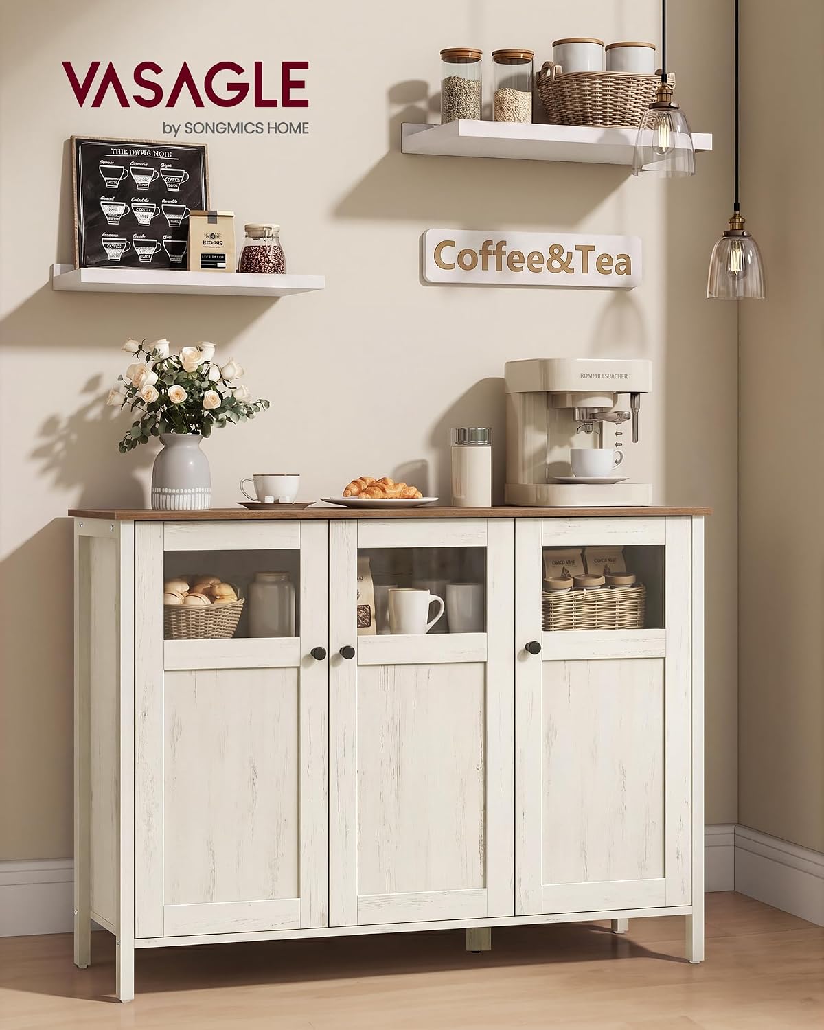 Detalle 2 de VASAGLE Sideboard with steel frame