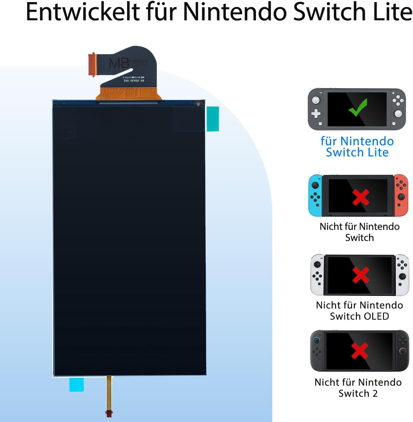Thumbnail 2 de Wigearss LCD Display für Switch Lite Reparatur
