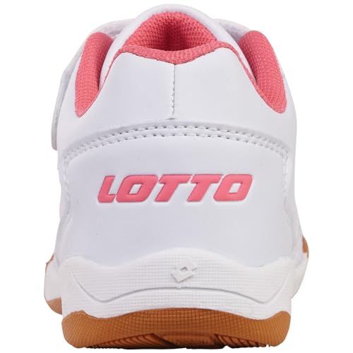Detalle de LOTTO Pacer 2600110K Unisex Kinder Hallenschuh Weiß / Freaky Pink