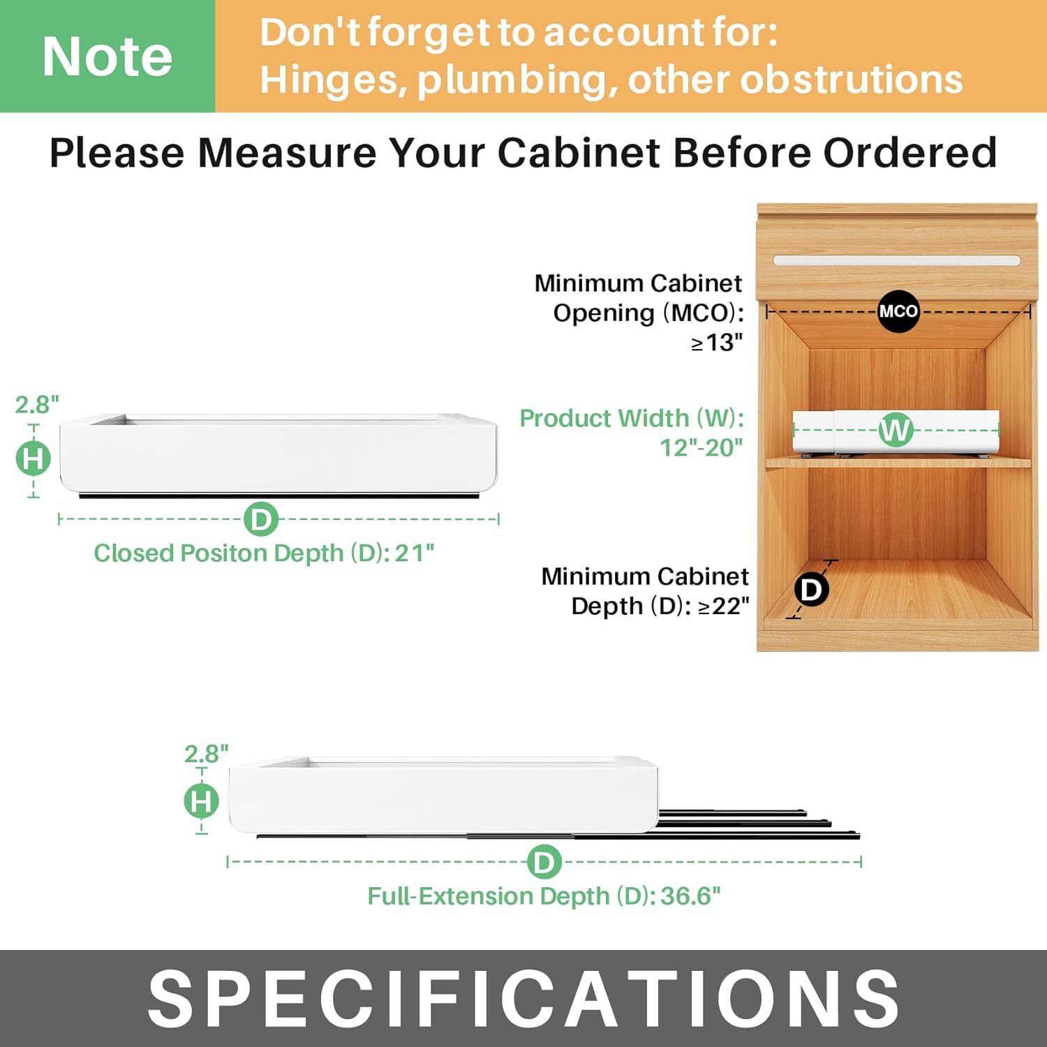 Detalle 2 de Pull out Cabinet Organizer, 2-pack ⚙
