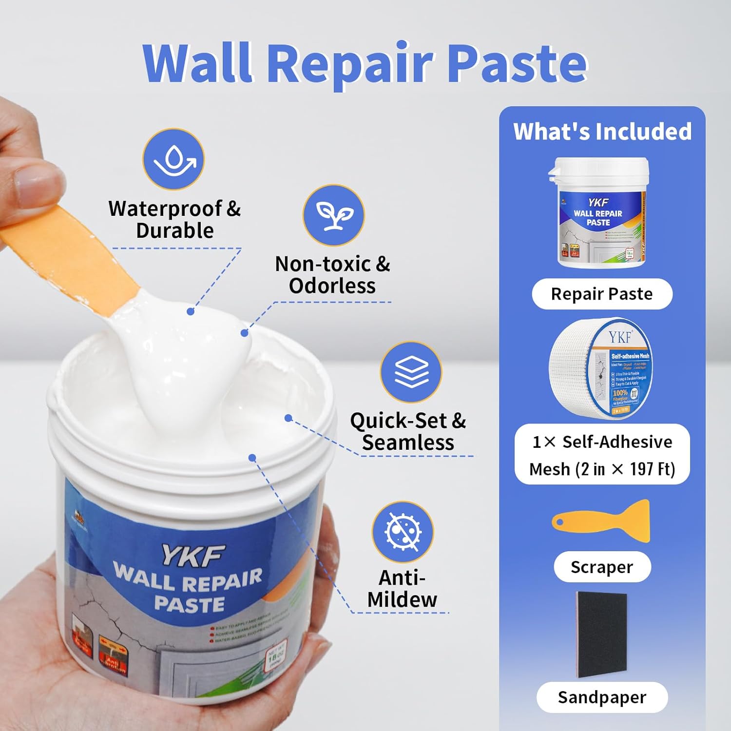 Detalle de YKF Drywall Repair Kit, 18 oz