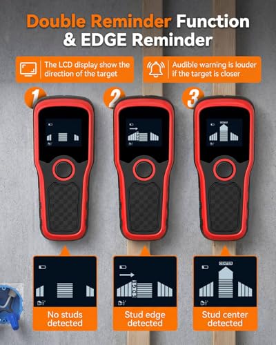 Detalle de Wenleer 5-in-1 Stud Finder with LCD Display and Audio Alarm