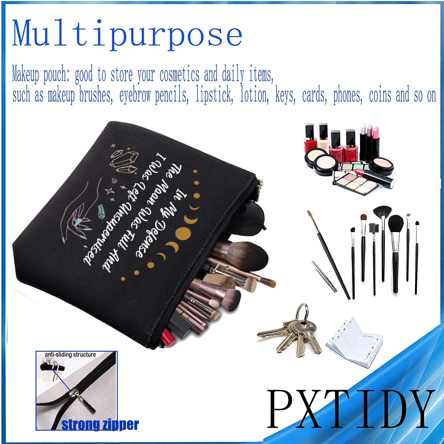 Detalle 2 de PXTIDY Moon Phase Cosmetic Bag
