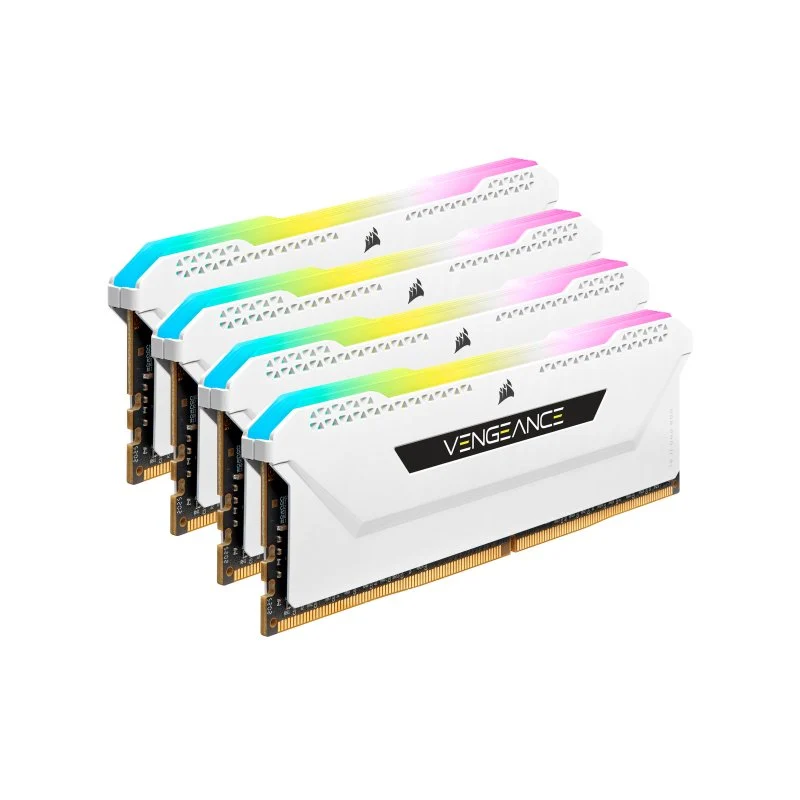 Detalle 2 de Corsair Vengeance RGB Pro SL White DDR4 3200MHz (4x8GB) CL16 – 32 GB