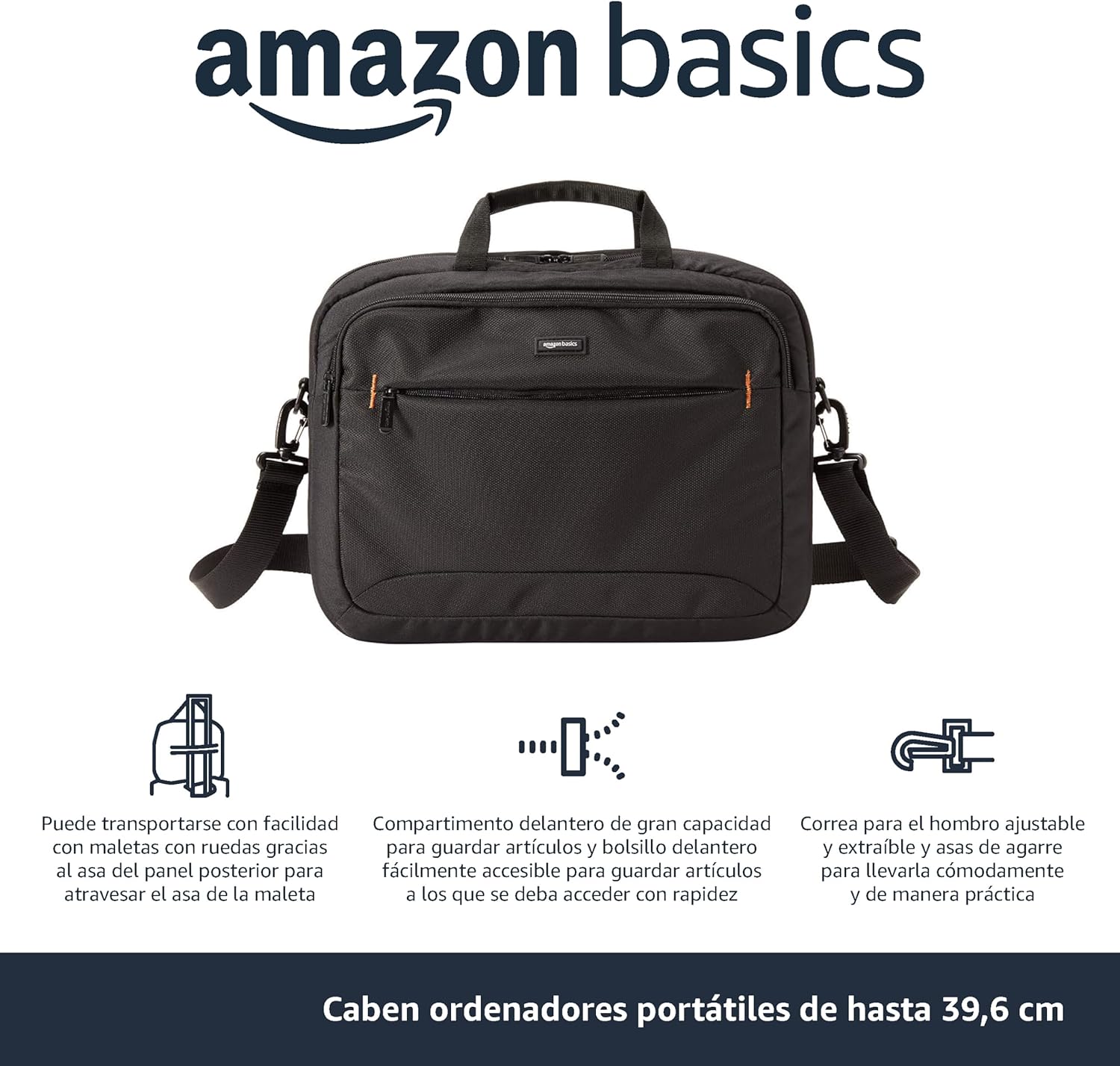 Thumbnail 2 de Amazon Basics Maletín Compacto 15,6" para portátil 💼