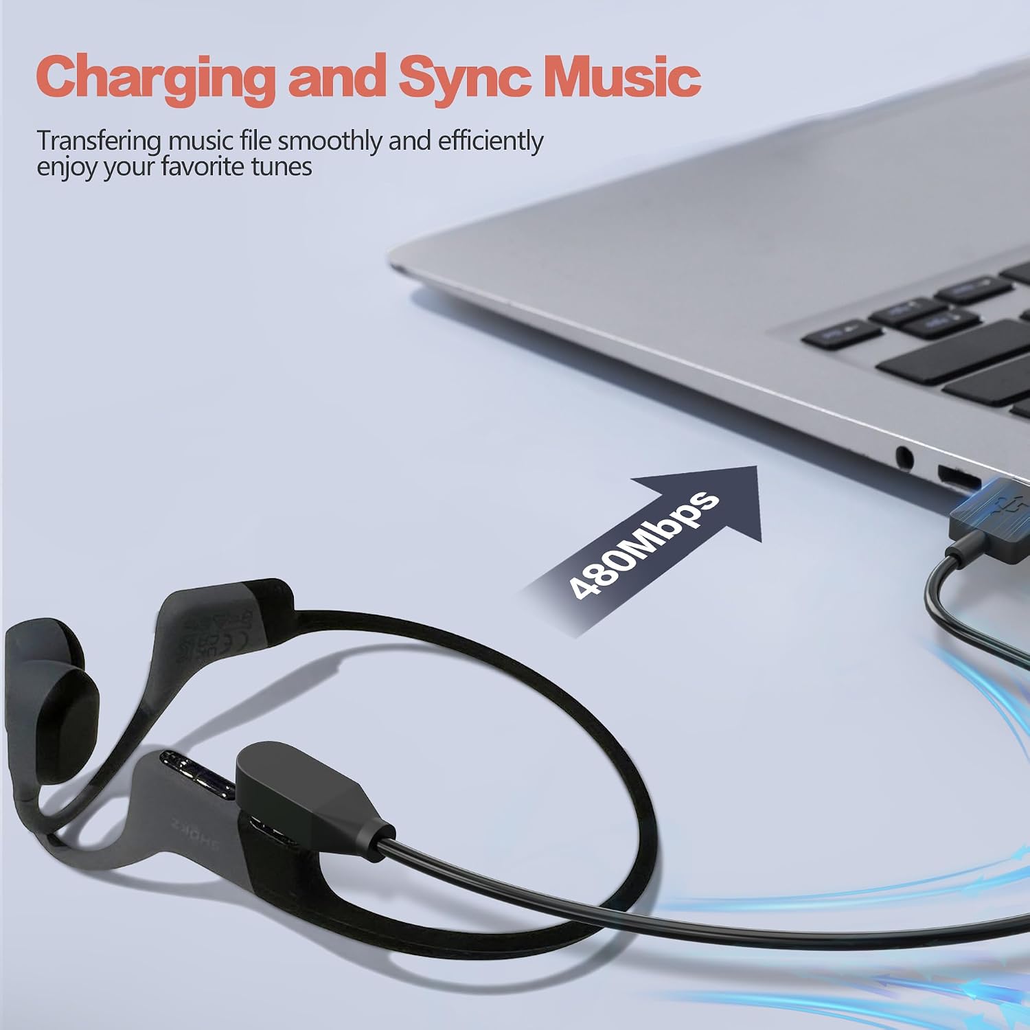 Detalle de AWINNER Magnetic Charging Cable for SHOKZ OpenSwim Pro S710