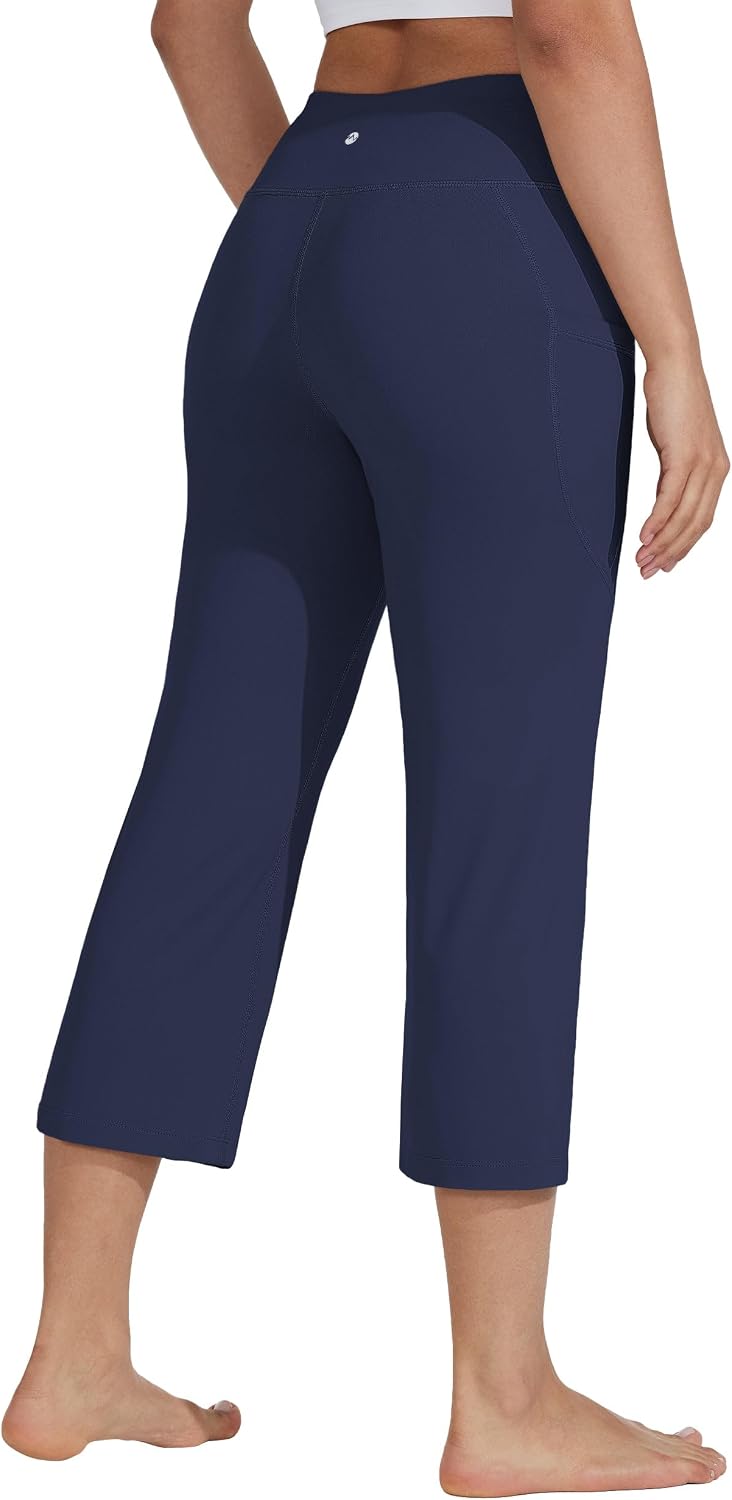 Thumbnail 1 de Willit Women’s High-Waist Yoga Capris (21" Inseam) Straight-Leg Workout Leggings with Pockets