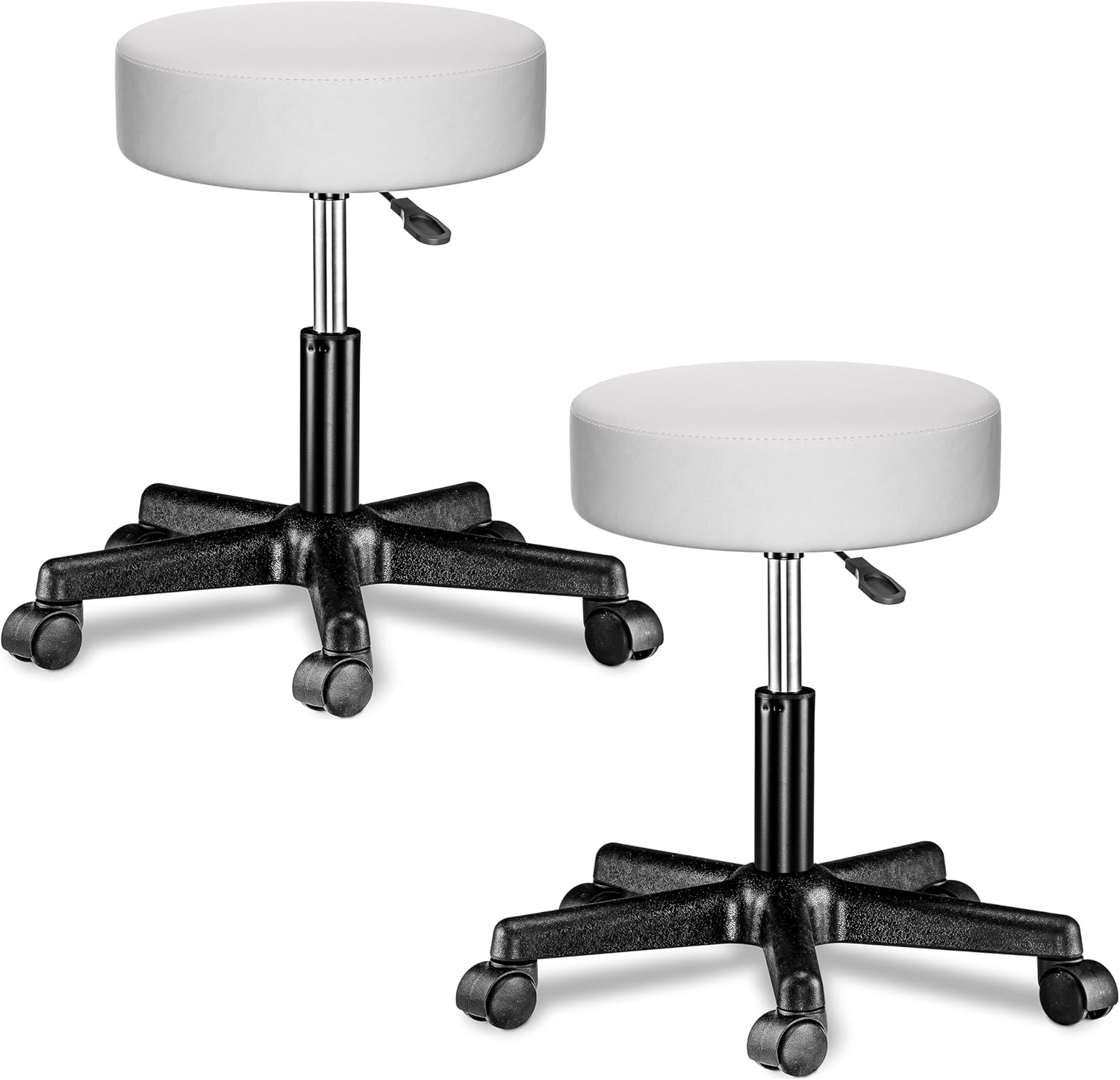 Detalle de Casaria Rollhocker 2er Set, höhenverstellbar 46-60 cm