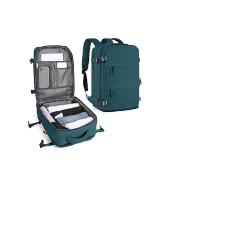 Detalle de SZLX mochila de viaje para mujer impermeable (42 x 32 x 20 cm, 1 kg) con compartimento para portátil y bolsa húmeda