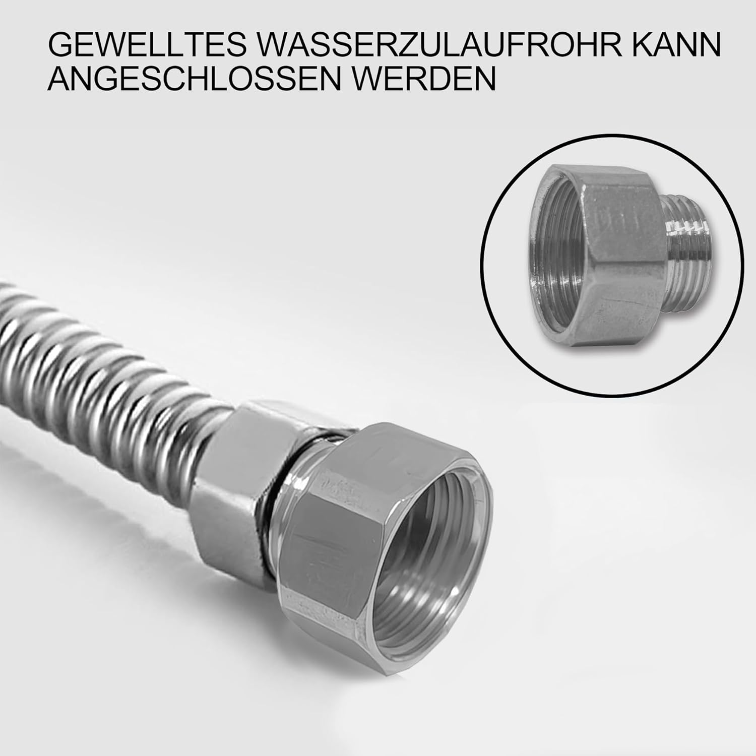 Thumbnail 1 de BELZ 2-teiliges Set Reduzieradapter 3/8 Außen auf 1/2 Innen aus 304 Edelstahl (mit doppelten Dichtringen)