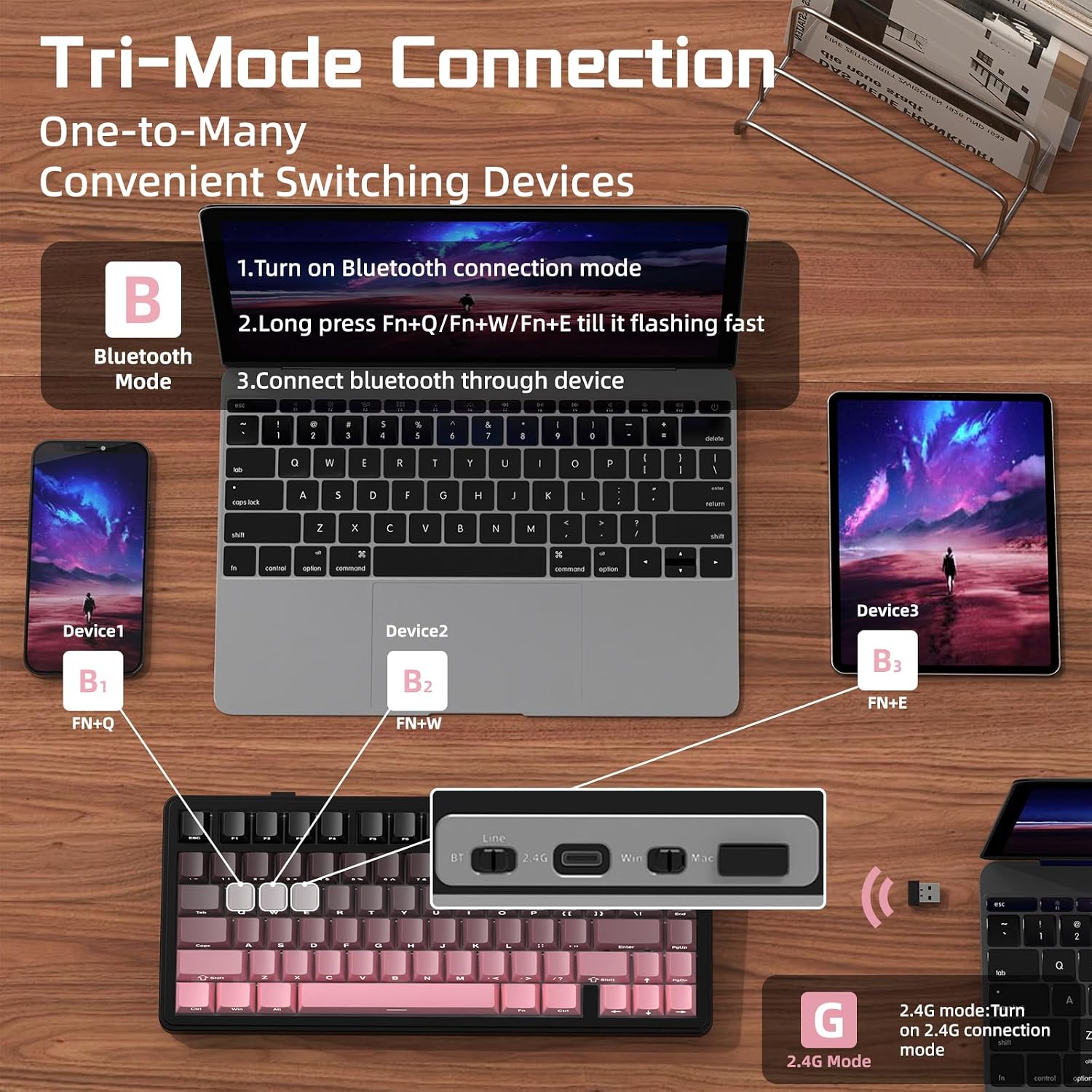 Detalle de ATTACK SHARK X85 75% wireless keyboard